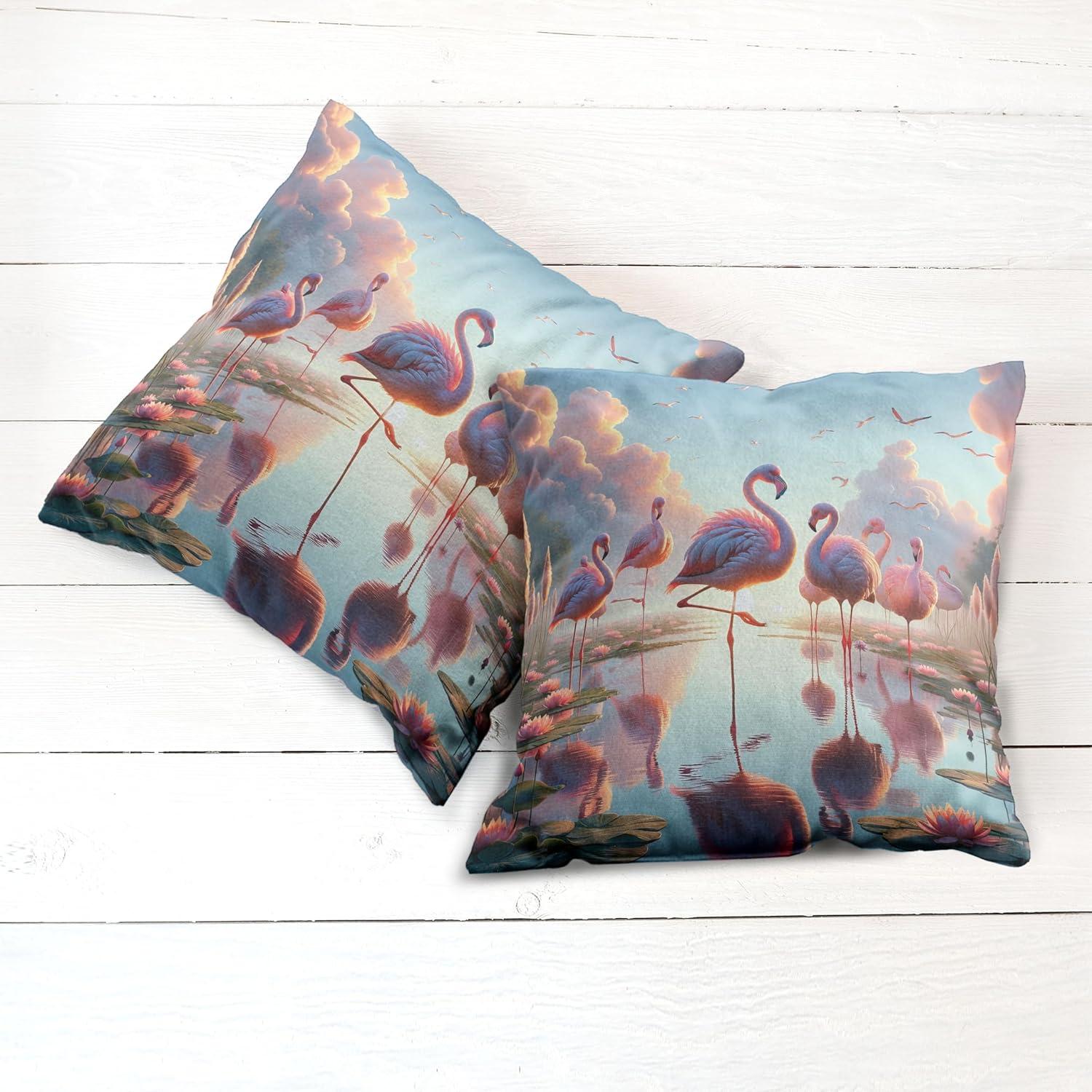 imageAmbesonne Floral Heart Decorative Throw Pillow Case Pack of 2 Tenderness of Romantic Garden Ivy Branches and Roses Valentines Day Couch Bedroom Living Room Cushion Cover 16 Laurel Green and PinkPale Pink Soft Blue