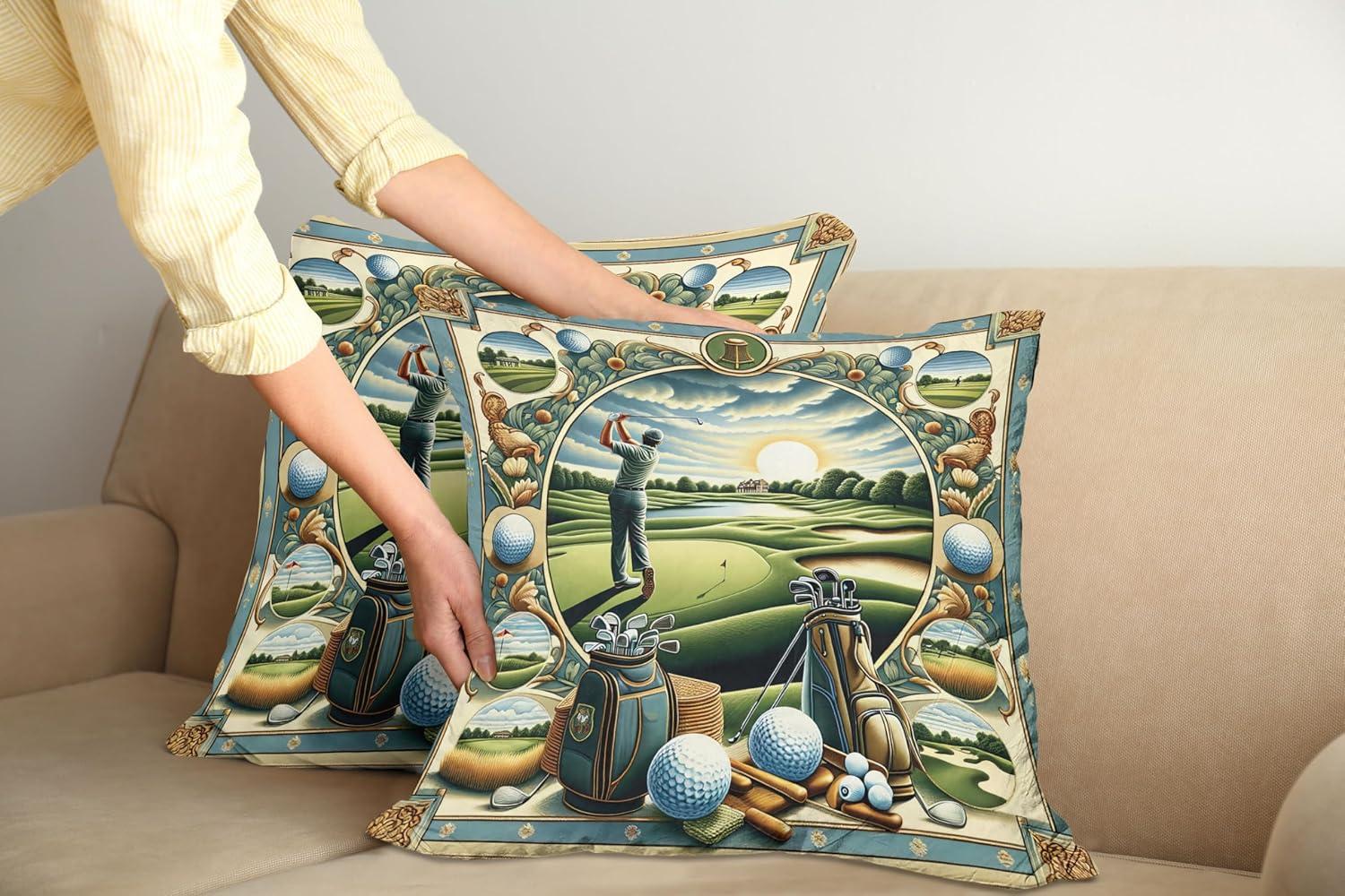 imageAmbesonne Floral Heart Decorative Throw Pillow Case Pack of 2 Tenderness of Romantic Garden Ivy Branches and Roses Valentines Day Couch Bedroom Living Room Cushion Cover 16 Laurel Green and PinkFern Green Blue and Mustard