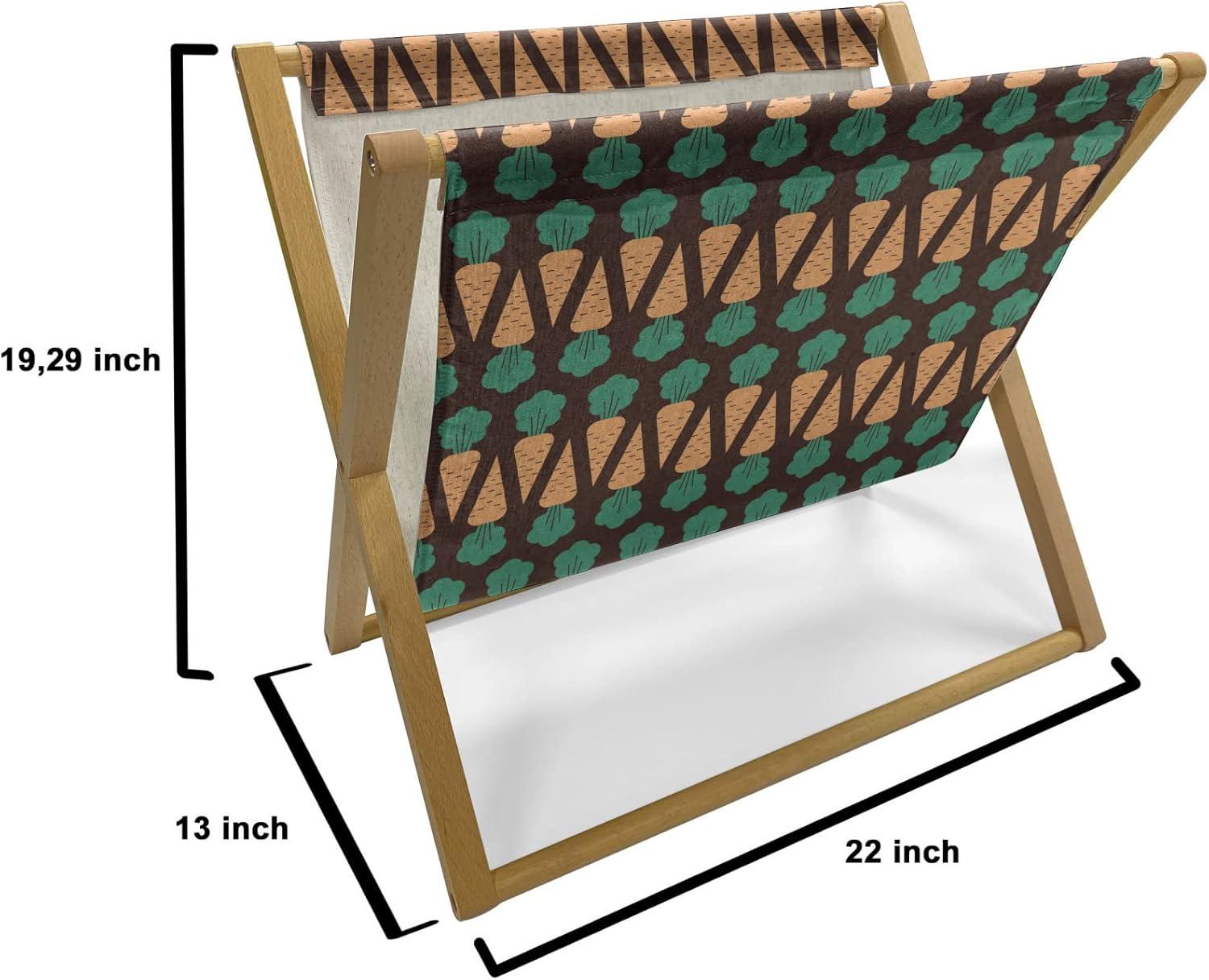 imageAmbesonne Heart Magazine and Book Holder Valentines Days Theme Romance Pattern in Simplistic Style Rhythmic Decorative Floor Rack Organizer for Living Room 22x19 Pale Pink Dark TaupeDark Brown Jade Green