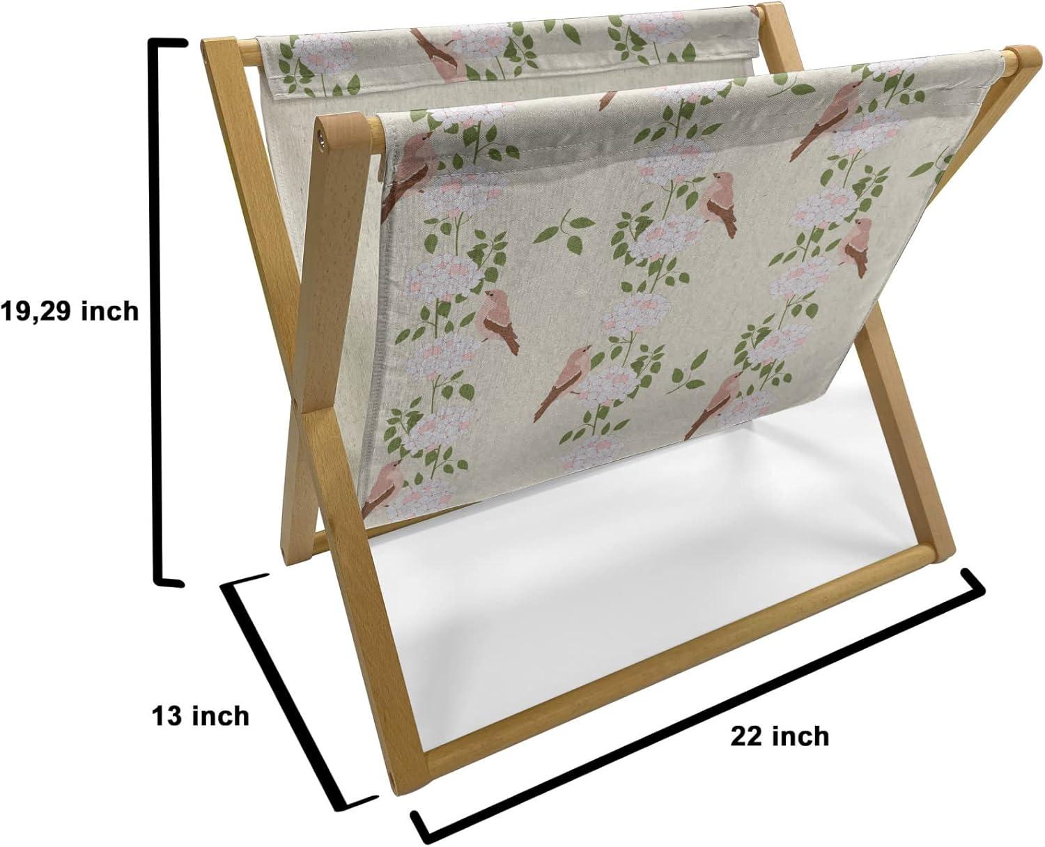 imageAmbesonne Heart Magazine and Book Holder Valentines Days Theme Romance Pattern in Simplistic Style Rhythmic Decorative Floor Rack Organizer for Living Room 22x19 Pale Pink Dark TaupeEggshell Pale Redwood