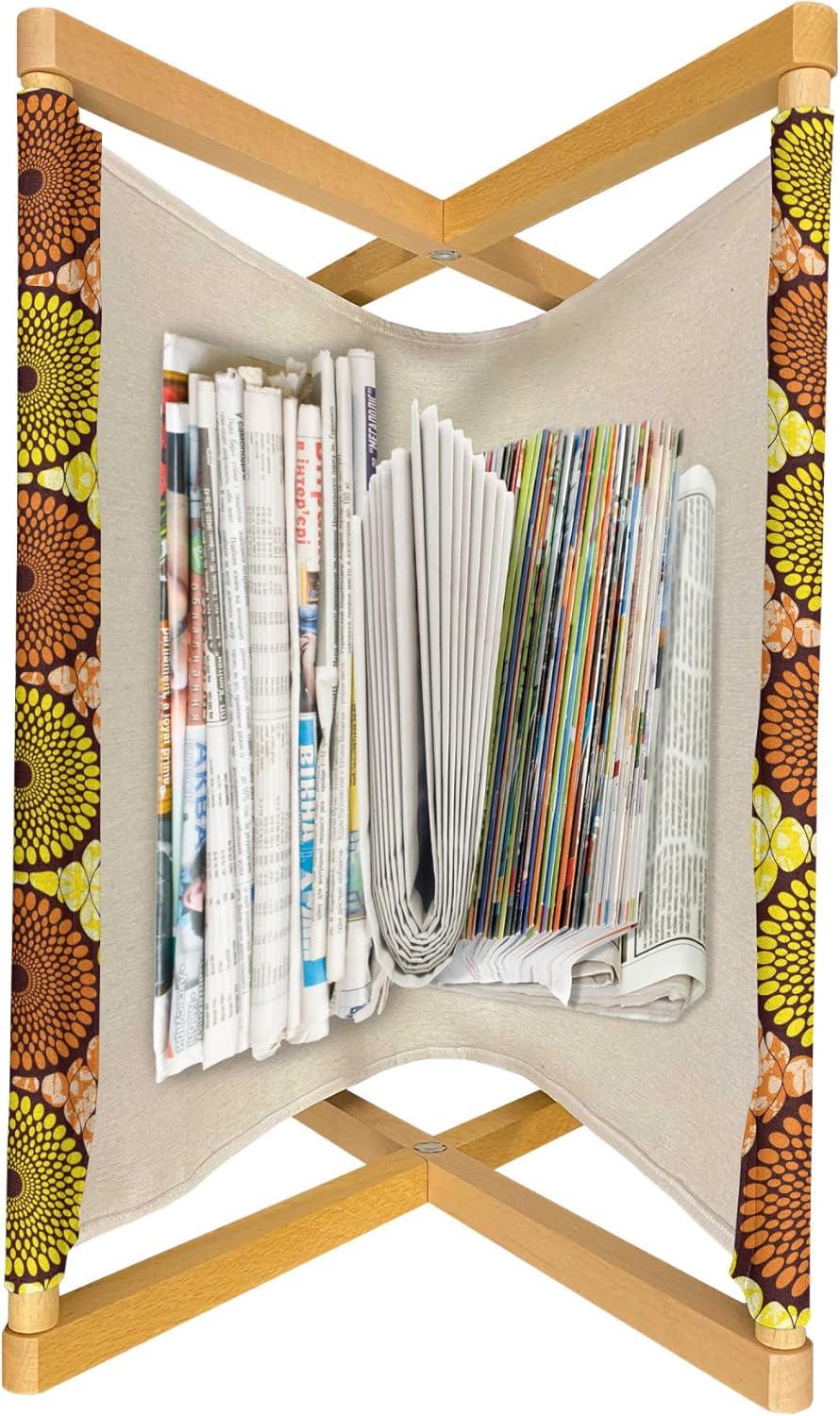 imageAmbesonne Heart Magazine and Book Holder Valentines Days Theme Romance Pattern in Simplistic Style Rhythmic Decorative Floor Rack Organizer for Living Room 22x19 Pale Pink Dark TaupeYellow Dark Orange