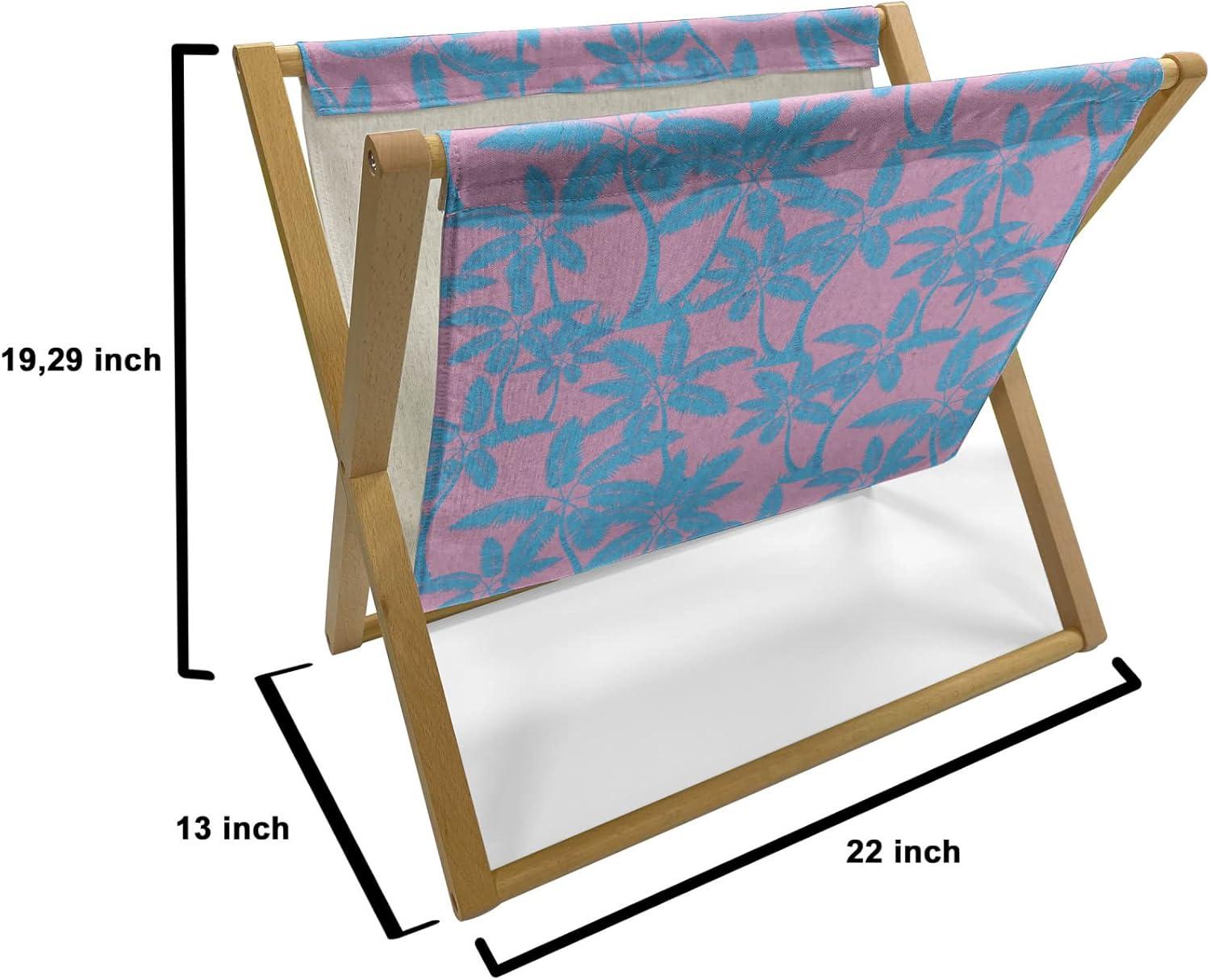 imageAmbesonne Heart Magazine and Book Holder Valentines Days Theme Romance Pattern in Simplistic Style Rhythmic Decorative Floor Rack Organizer for Living Room 22x19 Pale Pink Dark TaupeAzure Blue Sky Blue