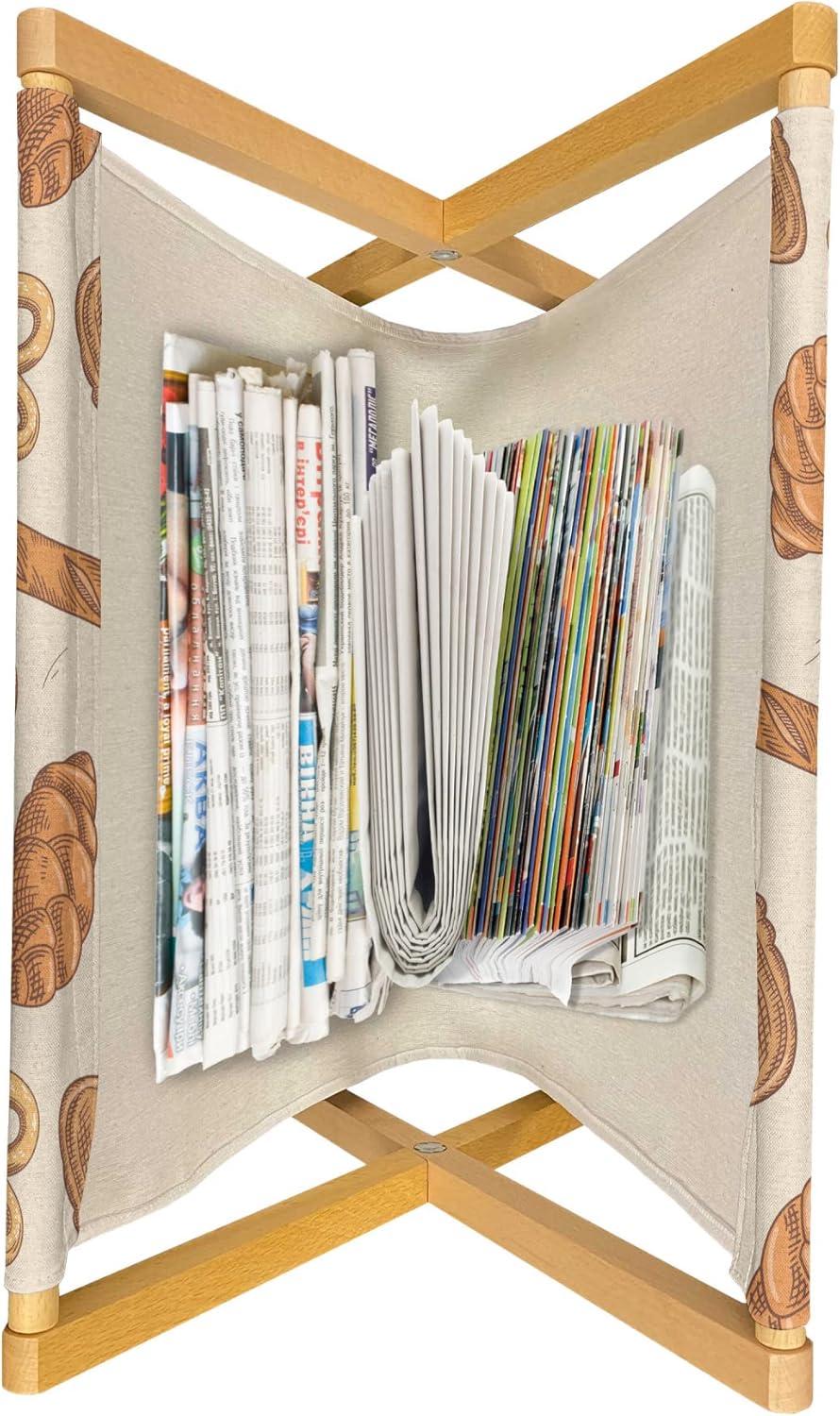 imageAmbesonne Heart Magazine and Book Holder Valentines Days Theme Romance Pattern in Simplistic Style Rhythmic Decorative Floor Rack Organizer for Living Room 22x19 Pale Pink Dark TaupeDark Peach Sand Brown