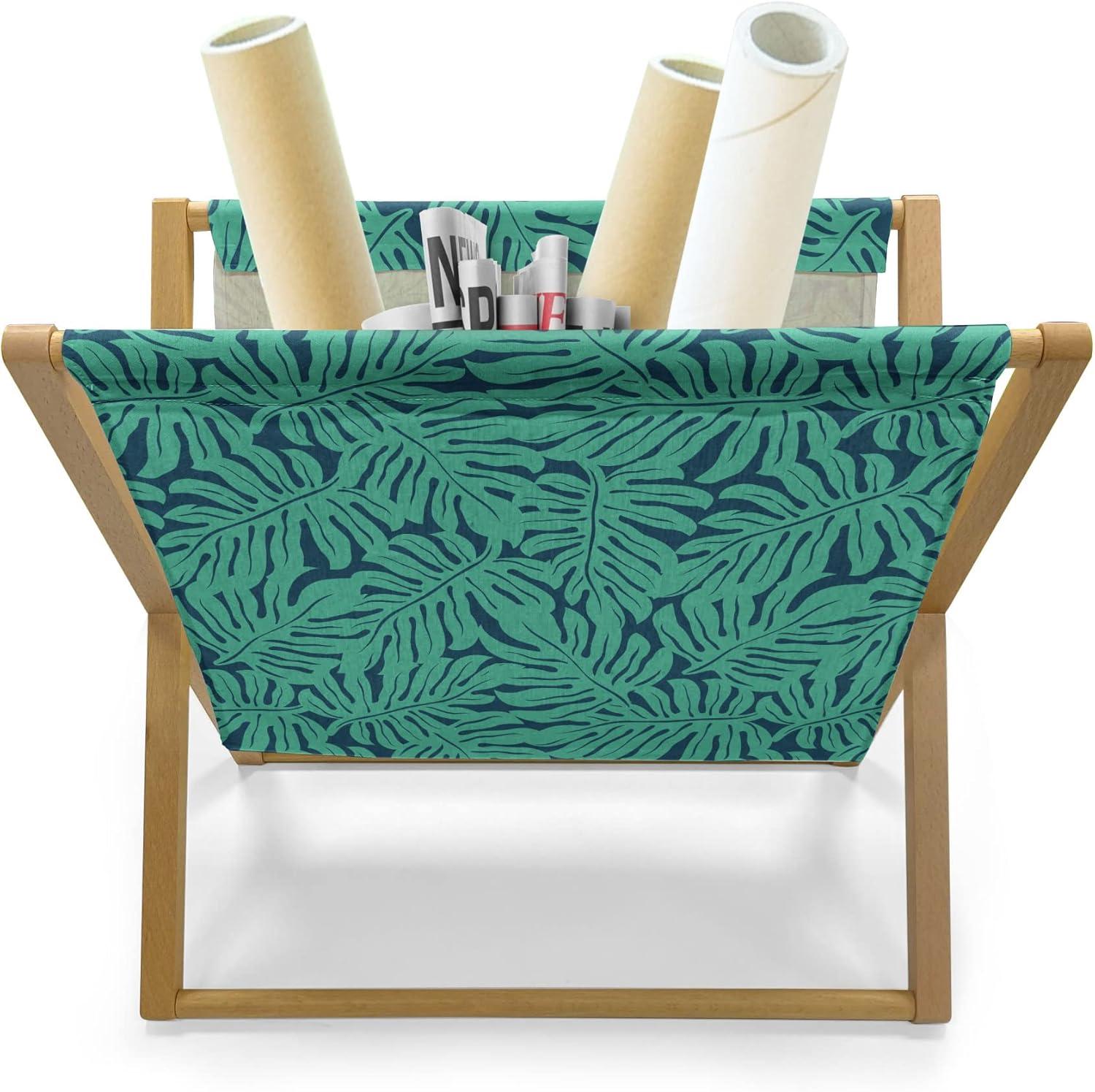 imageAmbesonne Heart Magazine and Book Holder Valentines Days Theme Romance Pattern in Simplistic Style Rhythmic Decorative Floor Rack Organizer for Living Room 22x19 Pale Pink Dark TaupeDark Seafoam Dark Teal
