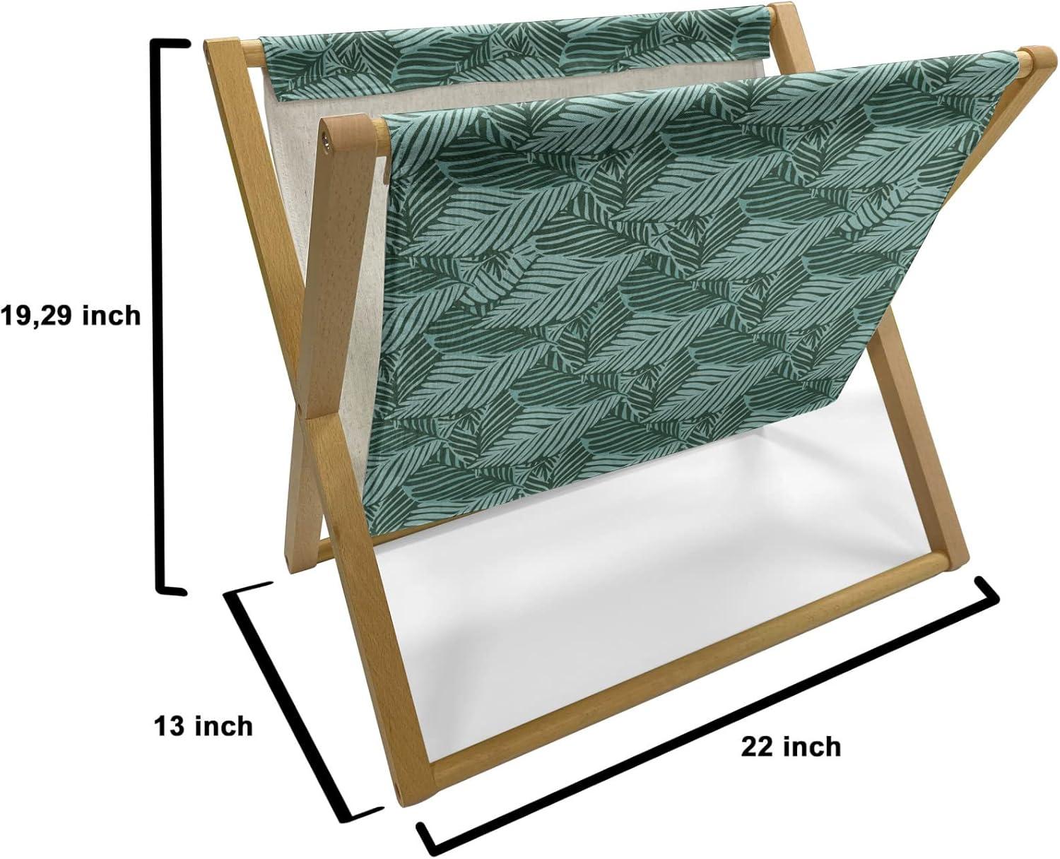 imageAmbesonne Heart Magazine and Book Holder Valentines Days Theme Romance Pattern in Simplistic Style Rhythmic Decorative Floor Rack Organizer for Living Room 22x19 Pale Pink Dark TaupeSeafoam Green