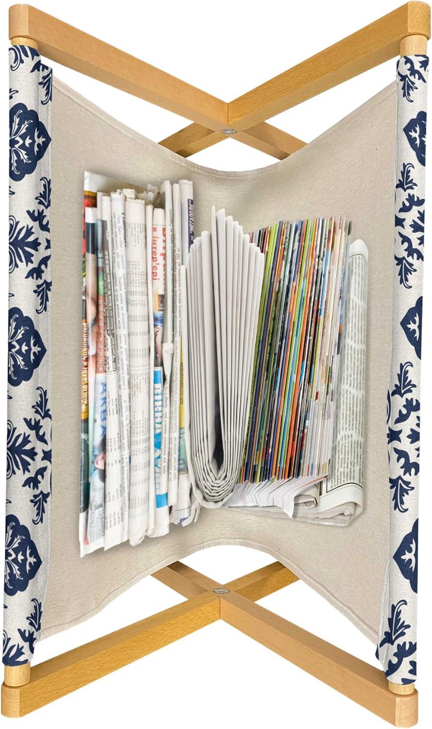 imageAmbesonne Heart Magazine and Book Holder Valentines Days Theme Romance Pattern in Simplistic Style Rhythmic Decorative Floor Rack Organizer for Living Room 22x19 Pale Pink Dark TaupeEggshell Violet Blue