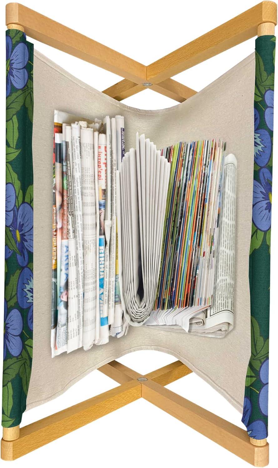 imageAmbesonne Kissing Magazine and Book Holder Valentine Love Theme Romantic Cartoon Couple Bear and Hearts Composition Decorative Floor Rack Organizer for Living Room 22x19 Sand Brown Pink WhiteCeil Blue Green Emerald