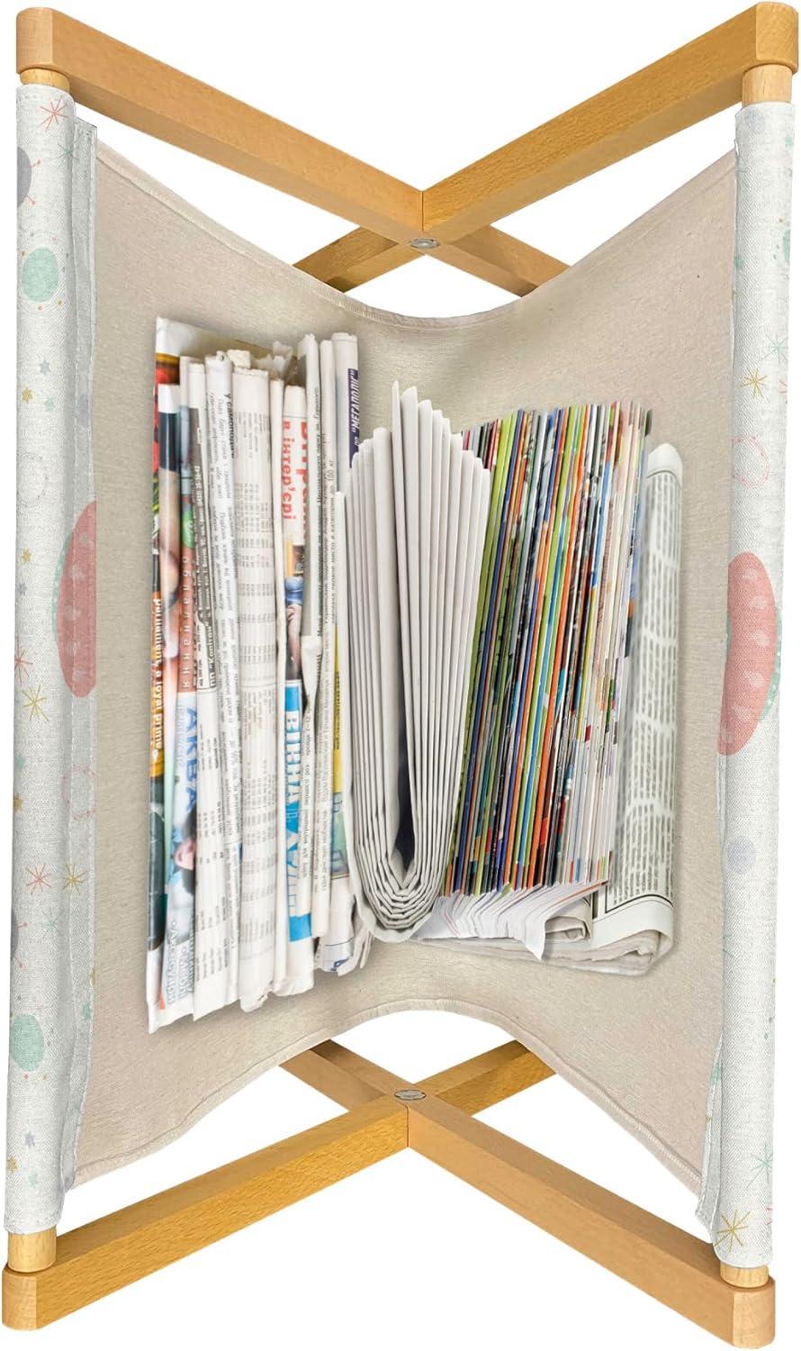 imageAmbesonne Romantic Magazine and Book Holder Valentines Day Heart Shaped Balloons Celebration Birthday Theme Decorative Floor Rack Organizer for Living Room 22x19 Pink and WhiteEggshell Multicolor