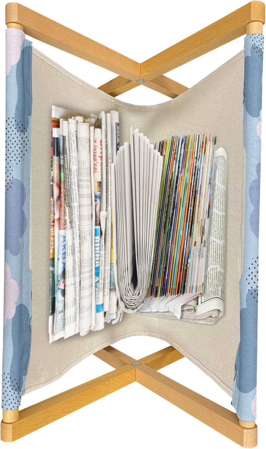 imageAmbesonne Romantic Magazine and Book Holder Valentines Day LowPoly Art Deco Heart Shapes and Inner Stripes Celebration Decorative Floor Rack Organizer for Living Room 22x19 Pink Grey PearlPale Azure Blue Pale Pink