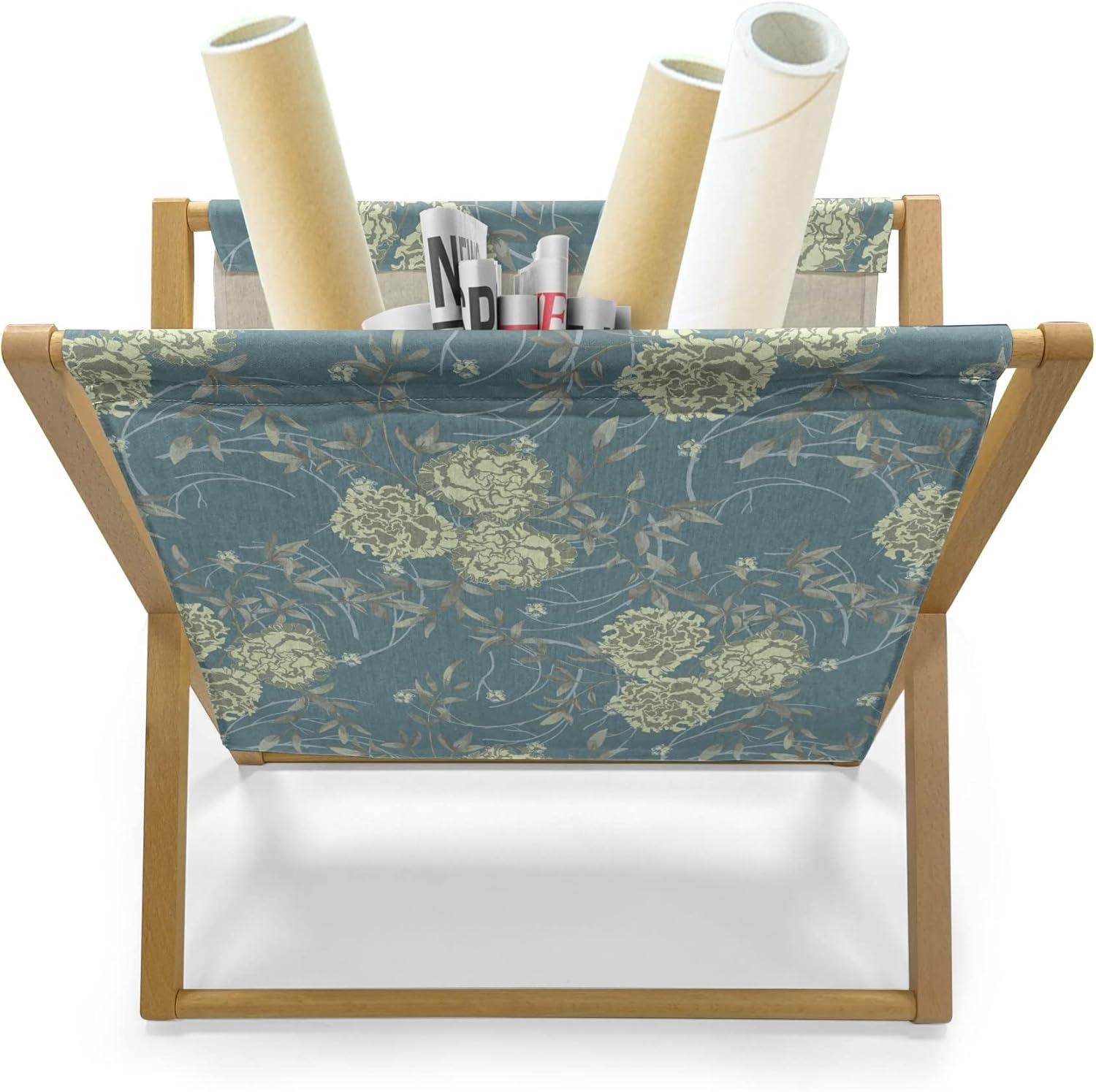 imageAmbesonne Romantic Magazine and Book Holder Valentines Day LowPoly Art Deco Heart Shapes and Inner Stripes Celebration Decorative Floor Rack Organizer for Living Room 22x19 Pink Grey PearlCadet Blue and Pale Green