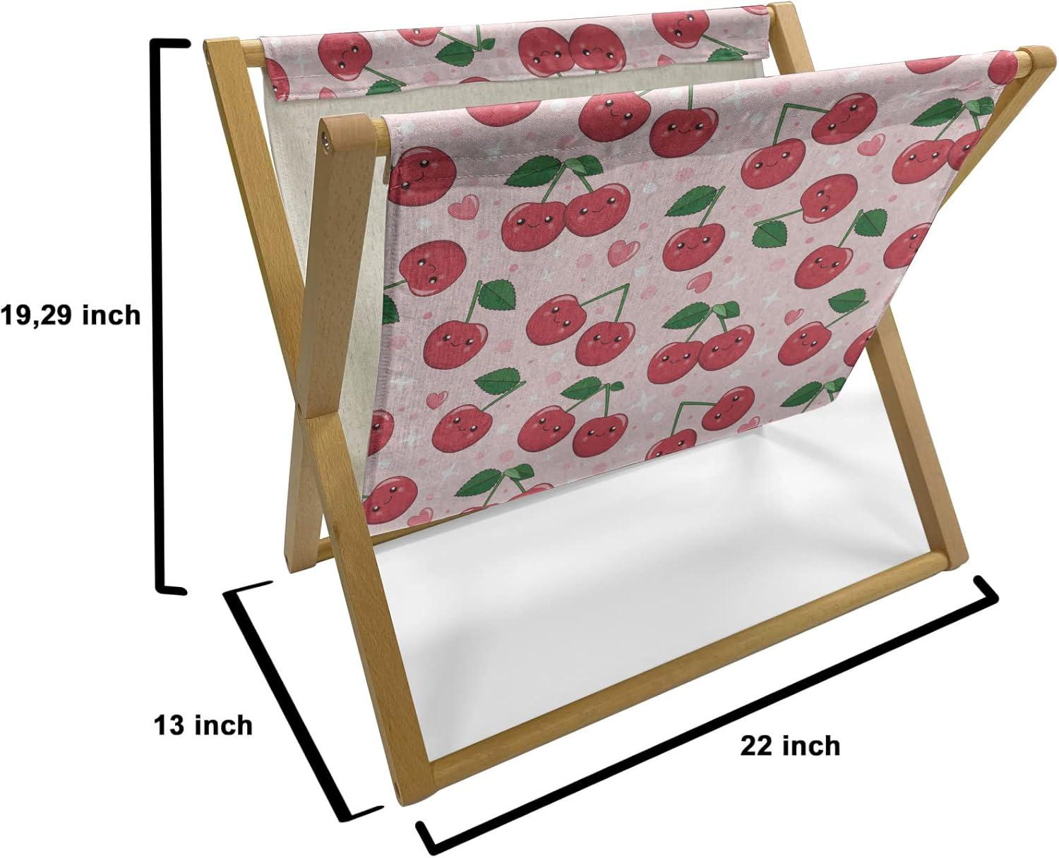 imageAmbesonne Romantic Magazine and Book Holder Valentines Day LowPoly Art Deco Heart Shapes and Inner Stripes Celebration Decorative Floor Rack Organizer for Living Room 22x19 Pink Grey PearlPale Pink Ruby Green