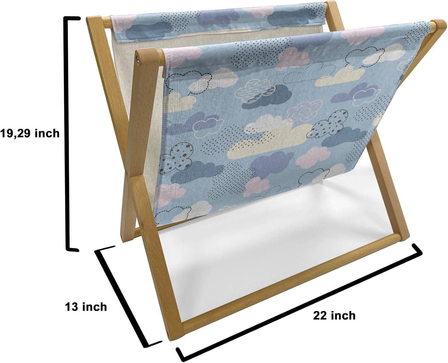 imageAmbesonne Romantic Magazine and Book Holder Valentines Day LowPoly Art Deco Heart Shapes and Inner Stripes Celebration Decorative Floor Rack Organizer for Living Room 22x19 Pink Grey PearlPale Azure Blue Pale Pink
