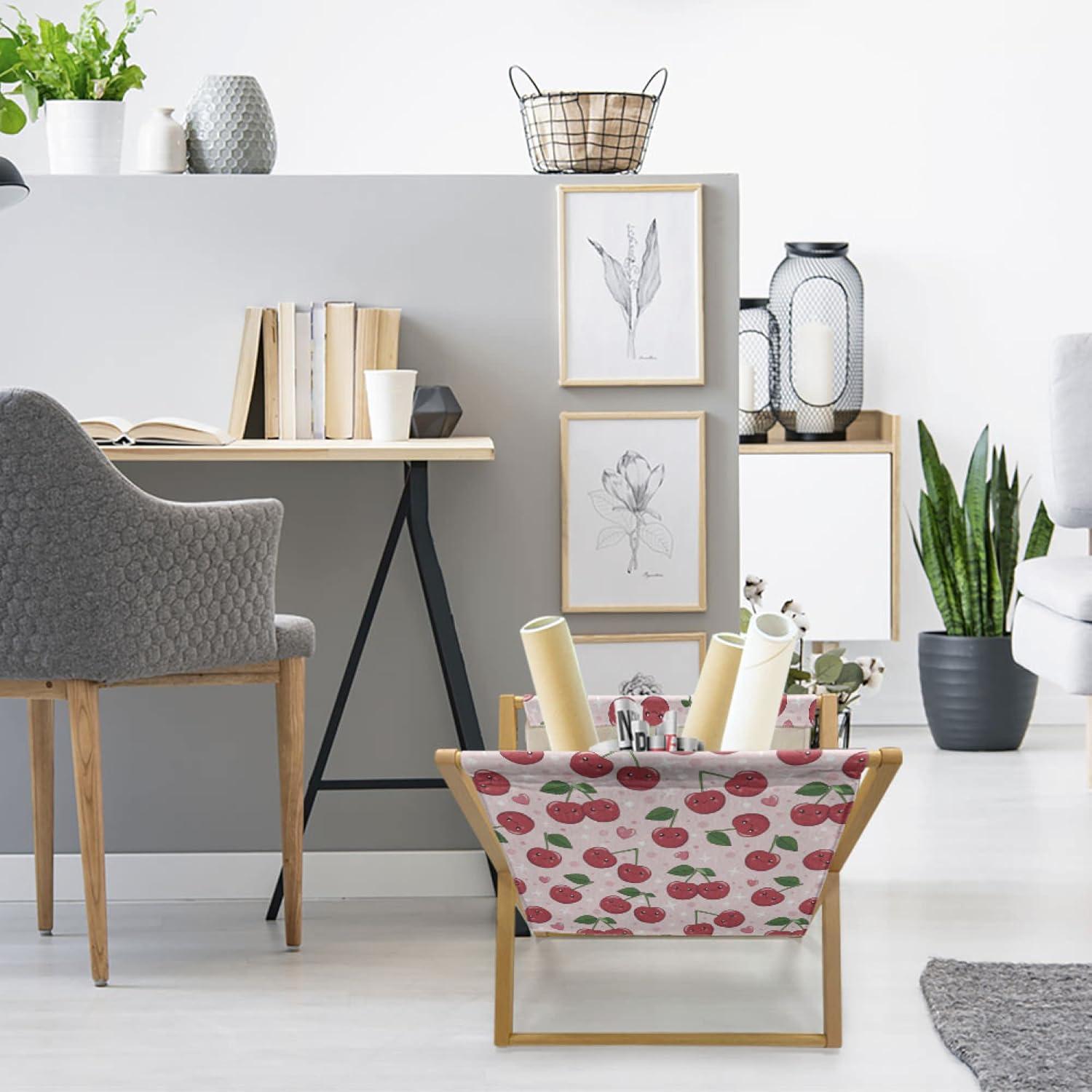 imageAmbesonne Romantic Magazine and Book Holder Valentines Day LowPoly Art Deco Heart Shapes and Inner Stripes Celebration Decorative Floor Rack Organizer for Living Room 22x19 Pink Grey PearlPale Pink Ruby Green
