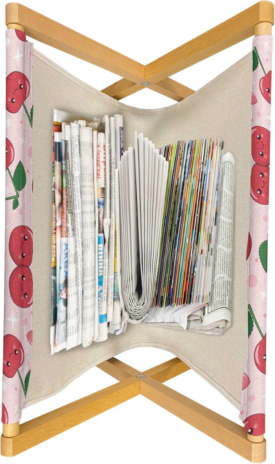 imageAmbesonne Romantic Magazine and Book Holder Valentines Day LowPoly Art Deco Heart Shapes and Inner Stripes Celebration Decorative Floor Rack Organizer for Living Room 22x19 Pink Grey PearlPale Pink Ruby Green