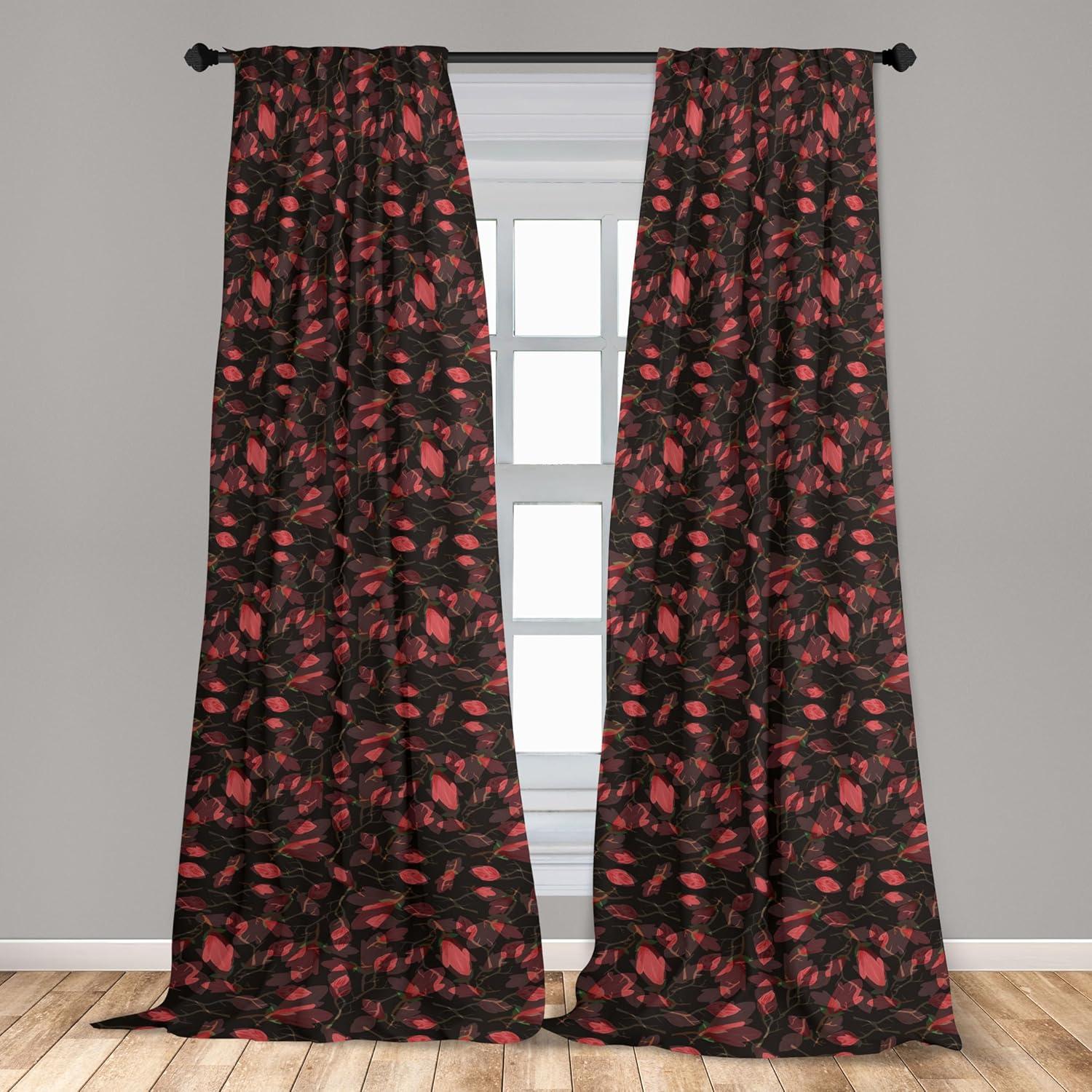 imageAmbesonne Valentines Day Curtains Simple Grunge Design Line Hearts Pattern on Striped Backdrop Window Treatments 2 Panel Set for Living Room Bedroom Pair of 28 x 63 Dark Coral Coral DimgrayDark Coral Charcoal Grey