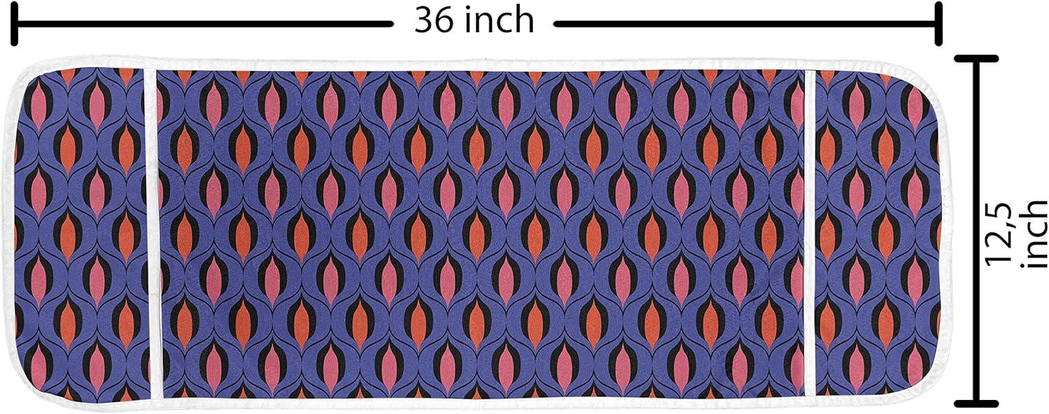 imageAmbesonne Valentines Day Microwave Oven Cover Illustration of Monochrome Triangles Forming Romantic Hearts Water Resistant Organizer with Pockets for Kitchen 36 x 12 Dark Pink and Pale PinkViolet Blue Vermilion