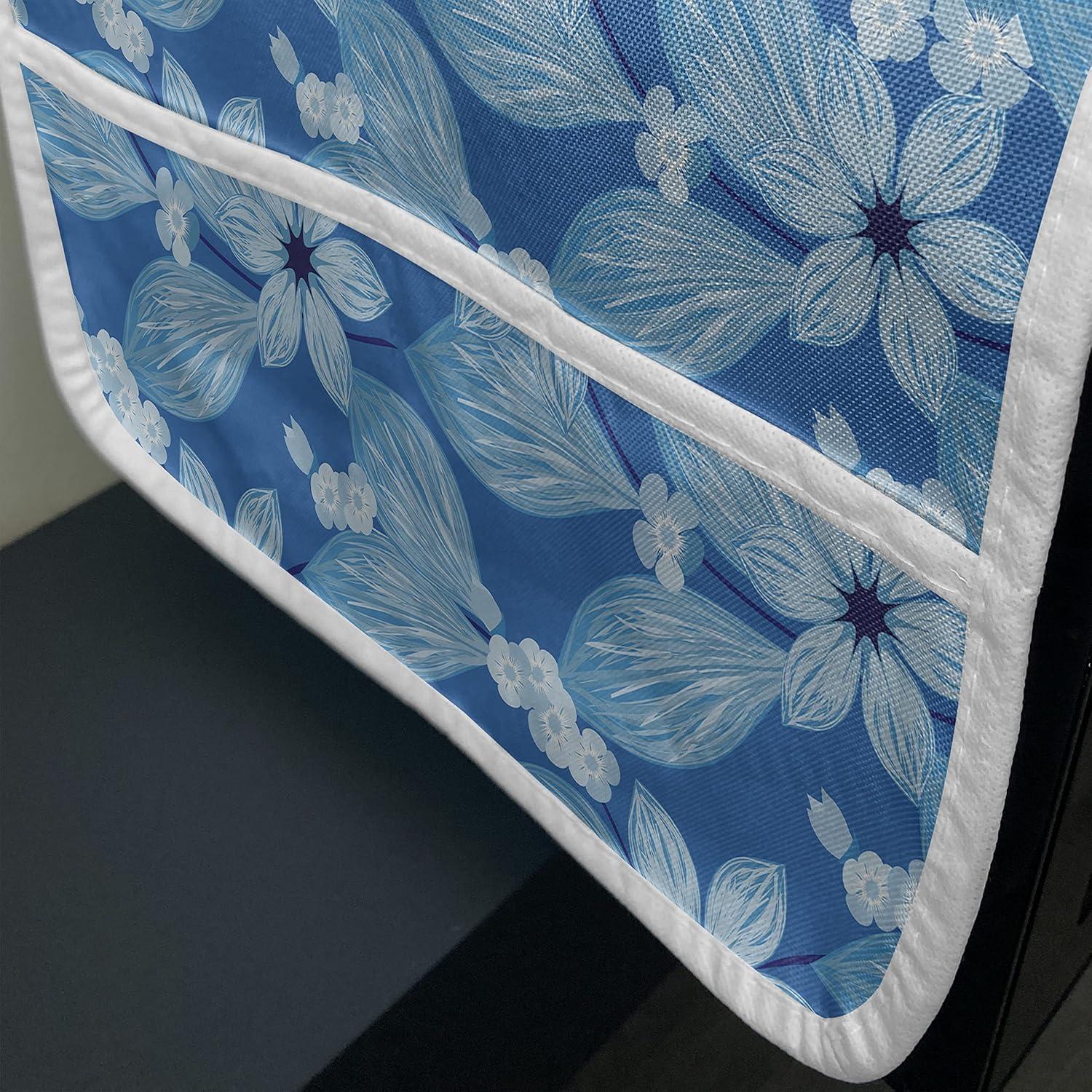 imageAmbesonne Valentines Day Microwave Oven Cover Illustration of Monochrome Triangles Forming Romantic Hearts Water Resistant Organizer with Pockets for Kitchen 36 x 12 Dark Pink and Pale PinkAzure Blue Pale Blue