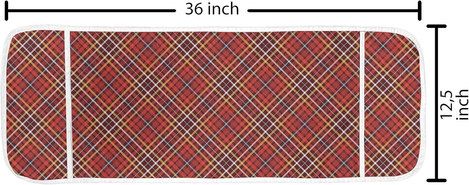 imageAmbesonne Valentines Day Microwave Oven Cover Illustration of Monochrome Triangles Forming Romantic Hearts Water Resistant Organizer with Pockets for Kitchen 36 x 12 Dark Pink and Pale PinkBurgundy Deep Sky Blue