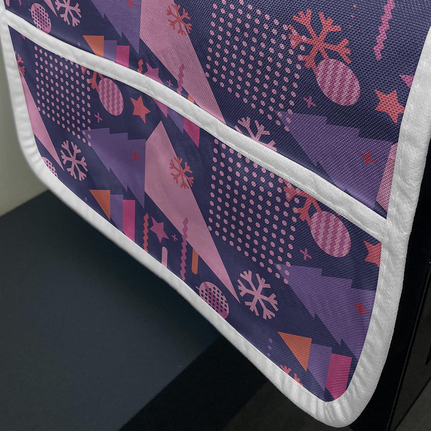 imageAmbesonne Valentines Day Microwave Oven Cover Illustration of Monochrome Triangles Forming Romantic Hearts Water Resistant Organizer with Pockets for Kitchen 36 x 12 Dark Pink and Pale PinkDark Indigo Coral Pink