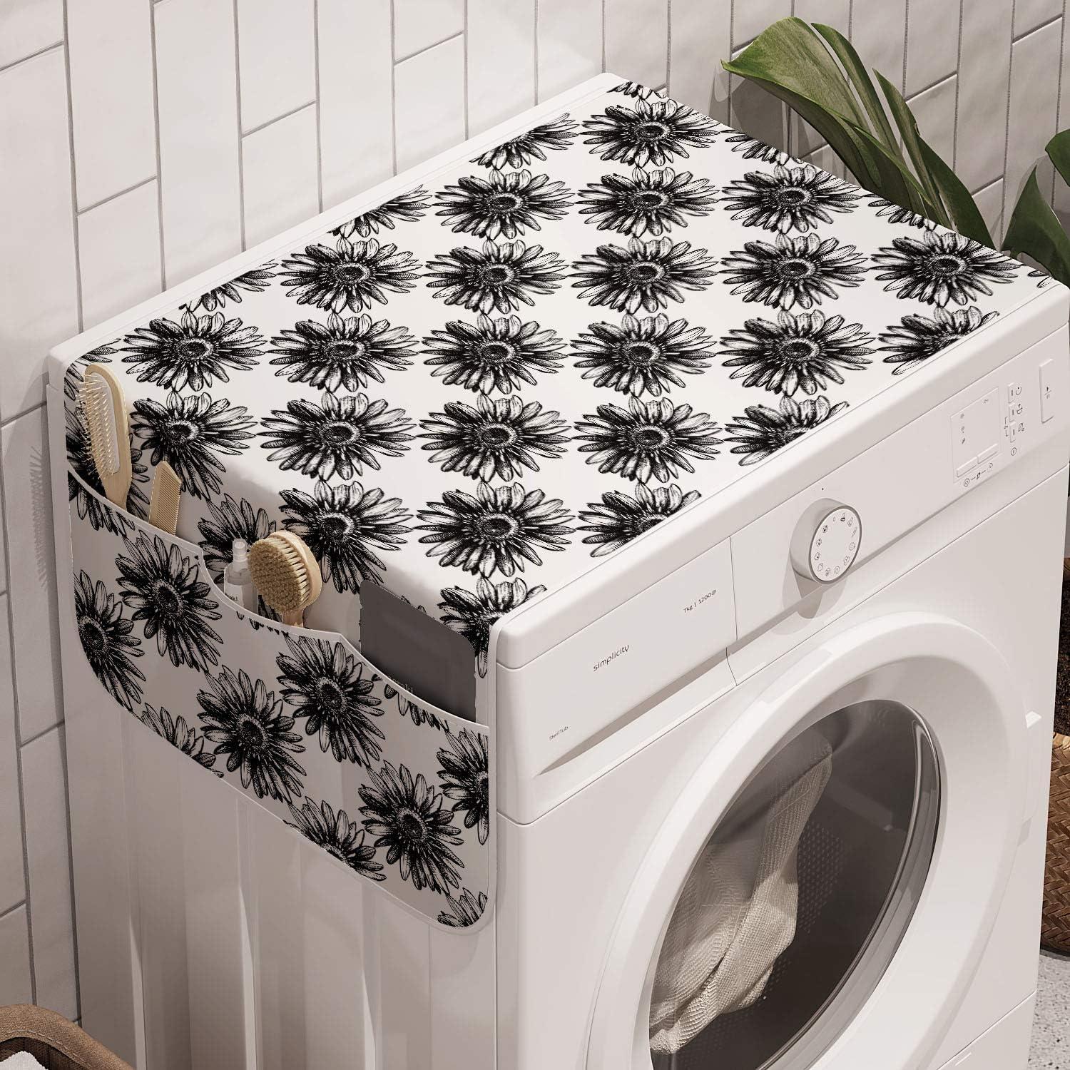 imageAmbesonne Valentines Day Microwave Oven Cover Illustration of Monochrome Triangles Forming Romantic Hearts Water Resistant Organizer with Pockets for Kitchen 36 x 12 Dark Pink and Pale PinkCharcoal Grey