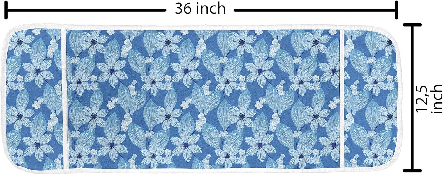imageAmbesonne Valentines Day Microwave Oven Cover Illustration of Monochrome Triangles Forming Romantic Hearts Water Resistant Organizer with Pockets for Kitchen 36 x 12 Dark Pink and Pale PinkAzure Blue Pale Blue