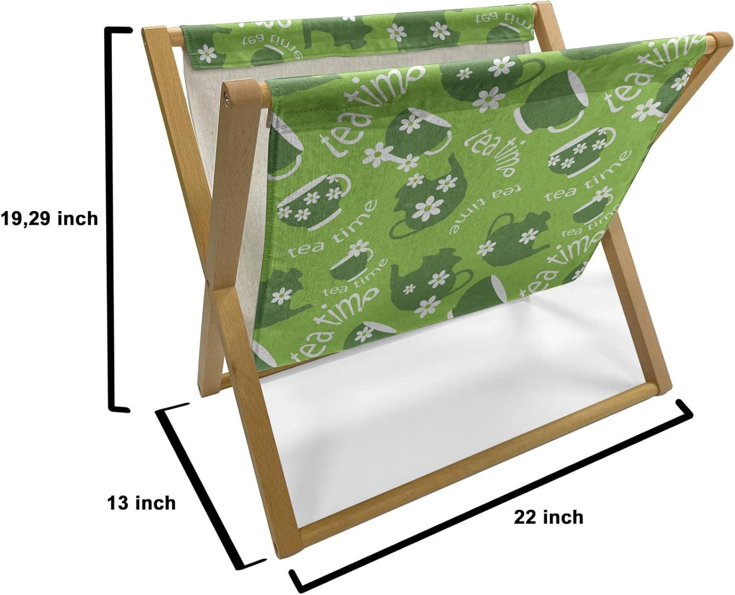 imageAmbesonne Valentines Magazine and Book Holder Geometric Themed Illustration with Lines and Hearts Romantic Valentines Day Decorative Floor Rack Organizer for Living Room 22x19 Red Black WhiteLime Green Dark Green