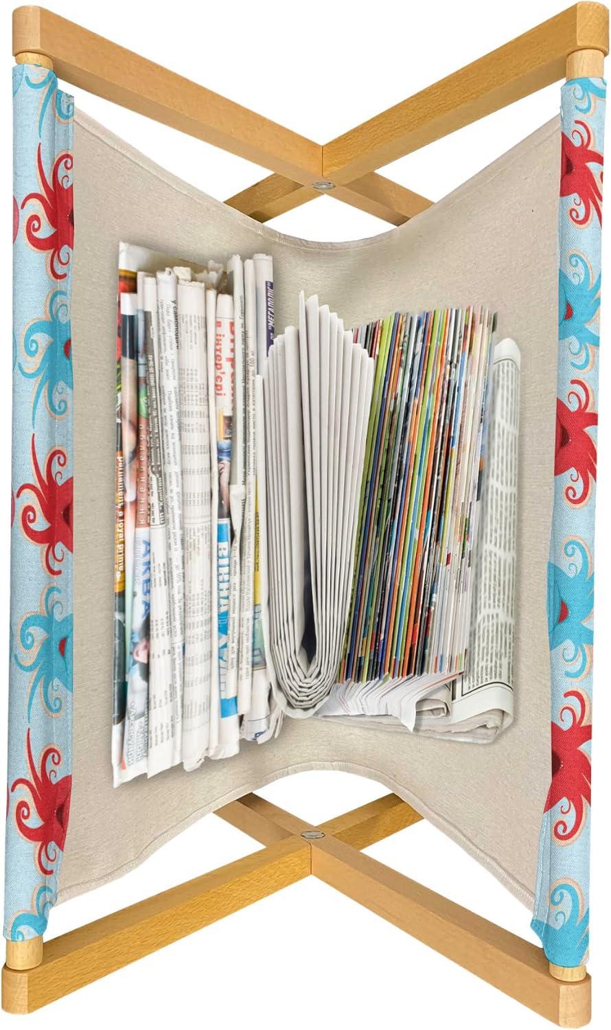 imageAmbesonne Valentines Magazine and Book Holder Geometric Themed Illustration with Lines and Hearts Romantic Valentines Day Decorative Floor Rack Organizer for Living Room 22x19 Red Black WhiteDark Coral Pale Blue
