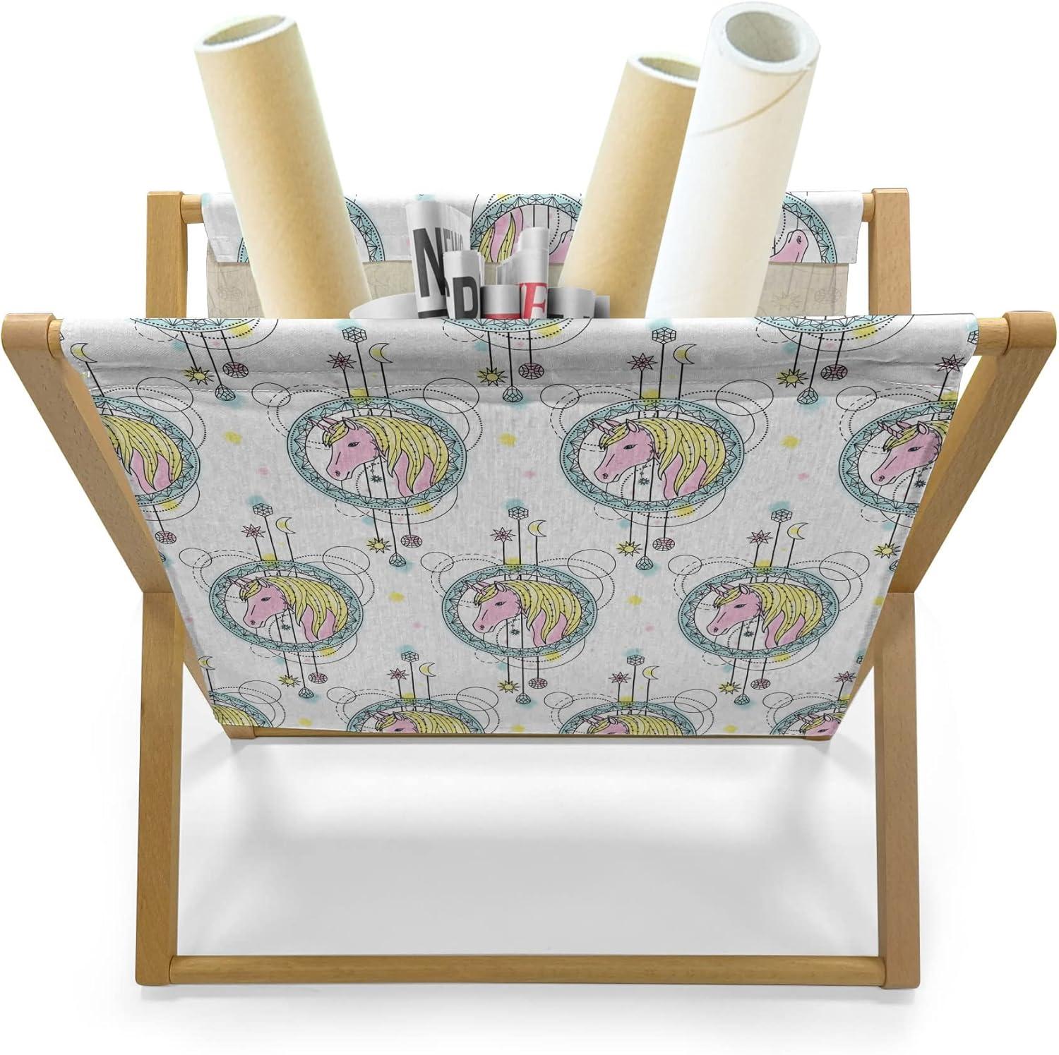 imageAmbesonne Valentines Magazine and Book Holder Geometric Themed Illustration with Lines and Hearts Romantic Valentines Day Decorative Floor Rack Organizer for Living Room 22x19 Red Black WhiteTurquoise Pale Pink