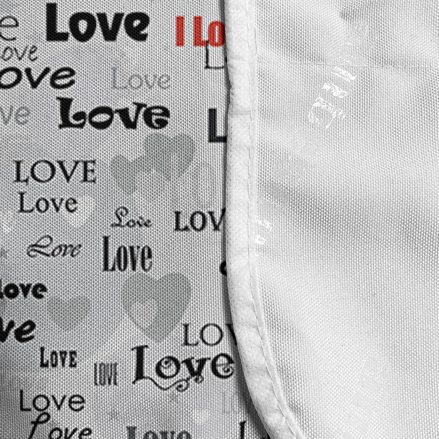 imageAmbesonne Valentines Microwave Oven Cover Doodle Style Hearts with Different Designs Romantic Inspirations for Art Water Resistant Organizer with Pockets for Kitchen 36 x 12 Black Red PinkPale Grey Scarlet Black