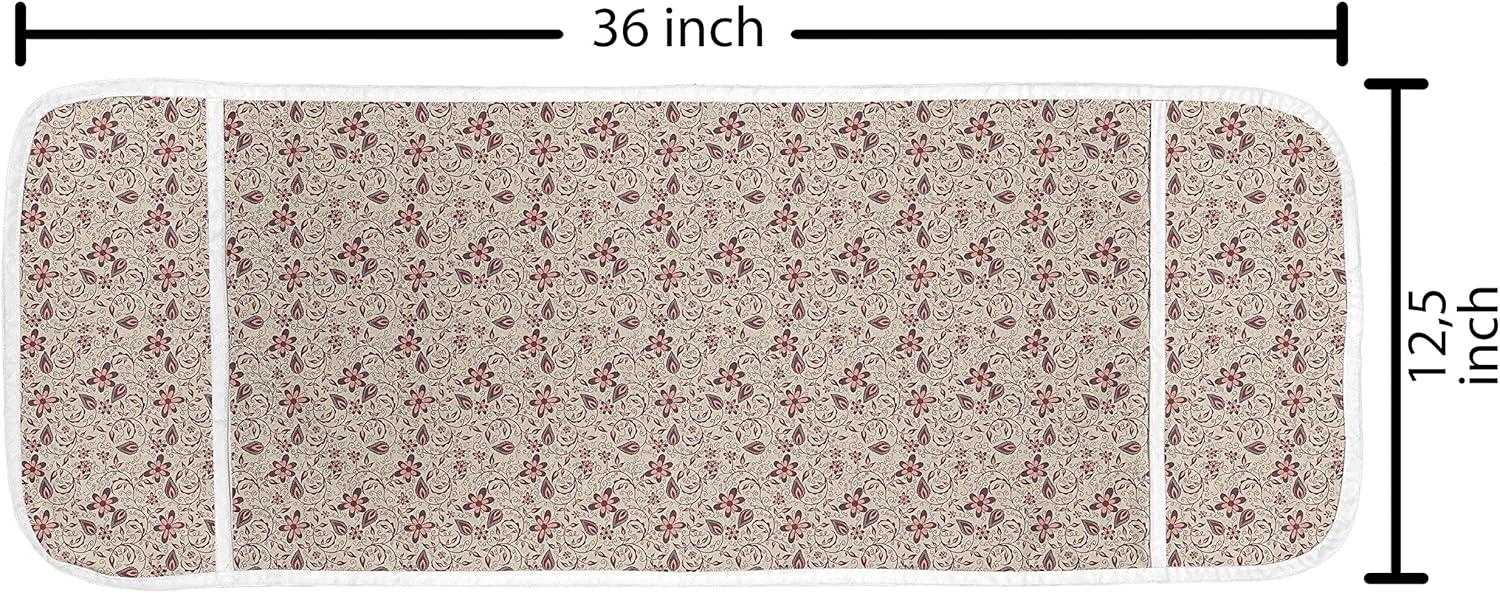imageAmbesonne Valentines Microwave Oven Cover Doodle Style Hearts with Different Designs Romantic Inspirations for Art Water Resistant Organizer with Pockets for Kitchen 36 x 12 Black Red PinkTan Coral Maroon