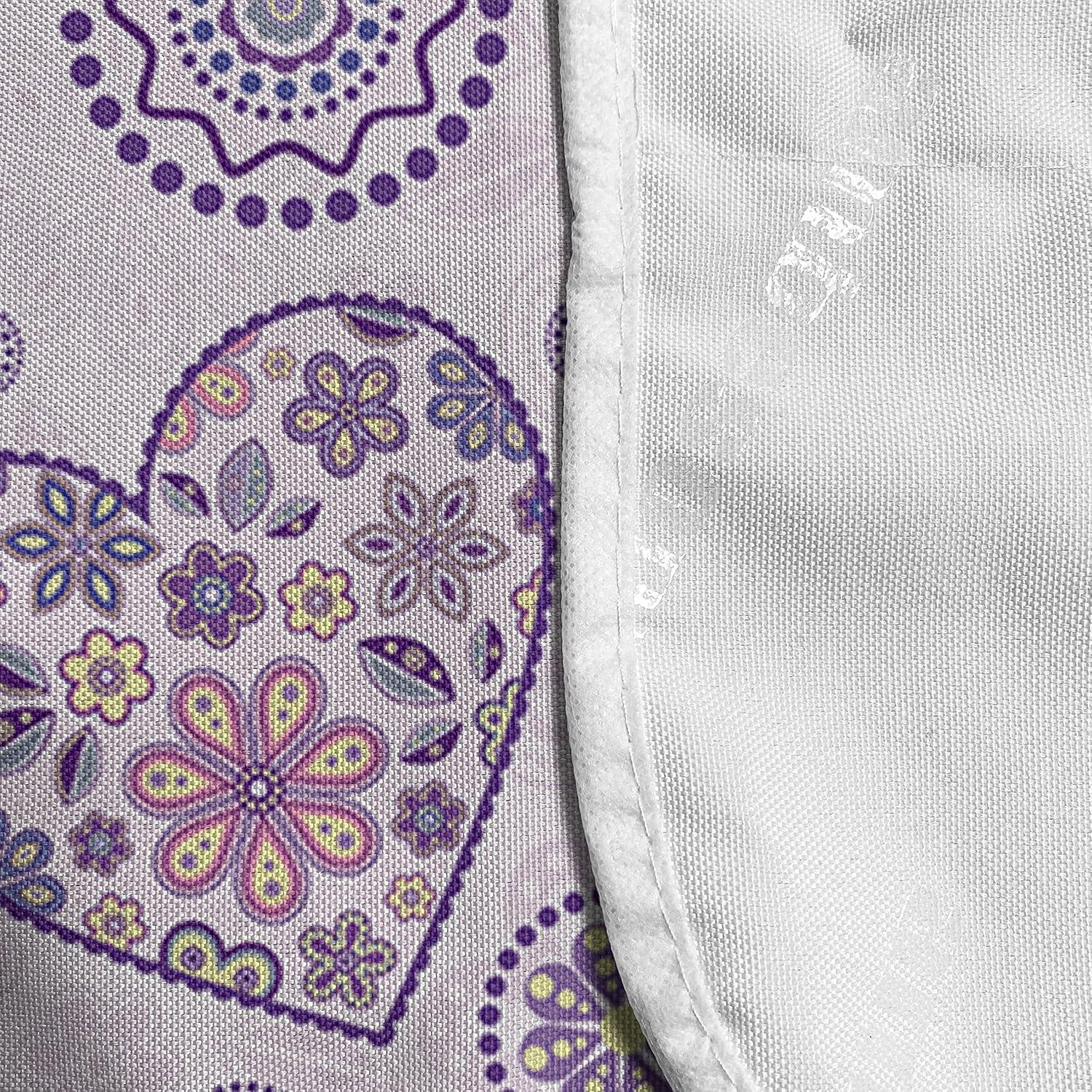 imageAmbesonne Valentines Microwave Oven Cover Doodle Style Hearts with Different Designs Romantic Inspirations for Art Water Resistant Organizer with Pockets for Kitchen 36 x 12 Black Red PinkPale Pink Purple Yellow