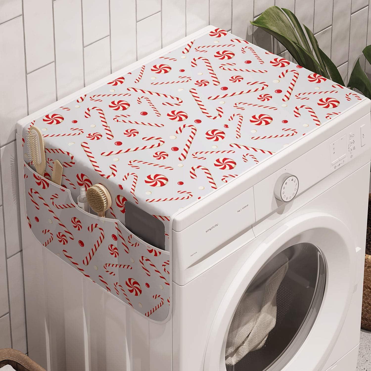 imageAmbesonne Valentines Microwave Oven Cover Doodle Style Hearts with Different Designs Romantic Inspirations for Art Water Resistant Organizer with Pockets for Kitchen 36 x 12 Black Red PinkRed White Coconut