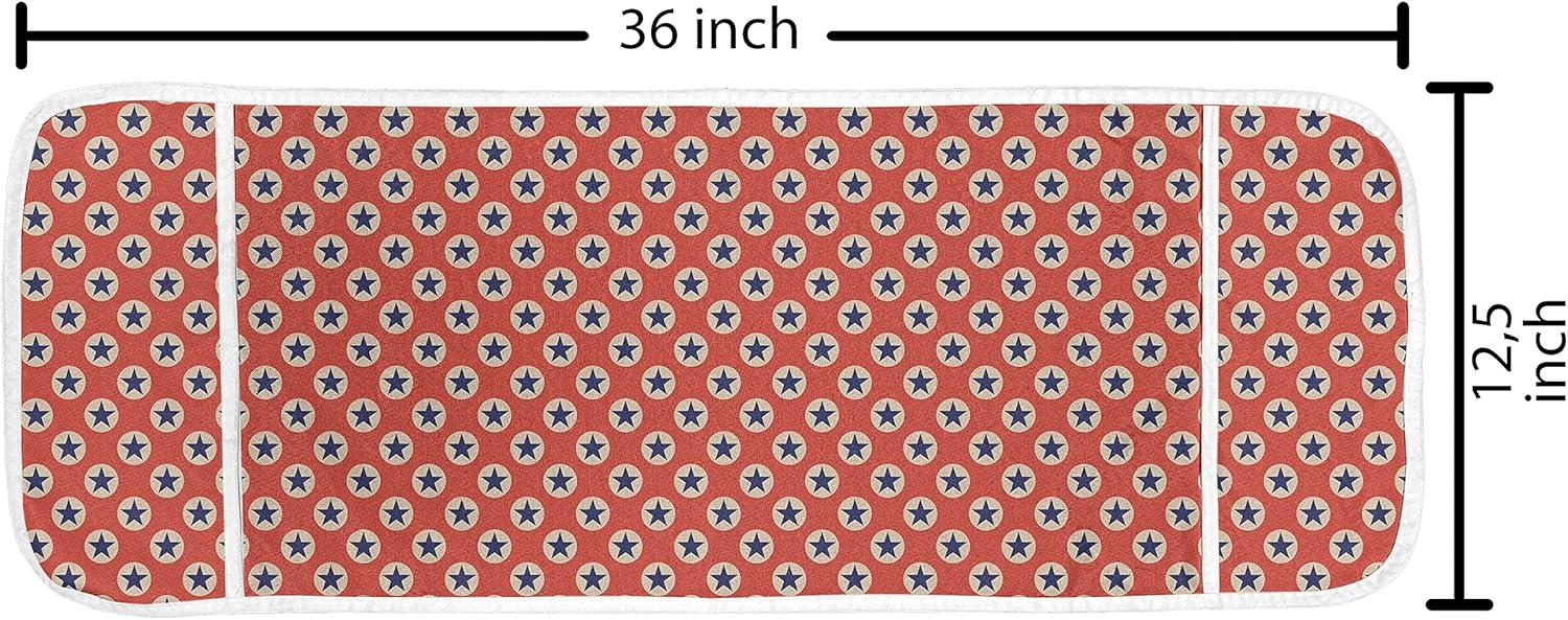 imageAmbesonne Valentines Microwave Oven Cover Romantic Feelings Illustration with Hearts and Flowers Valentines Day Water Resistant Organizer with Pockets for Kitchen 36 x 12 Dark Coral WhiteVermilion Navy Blue