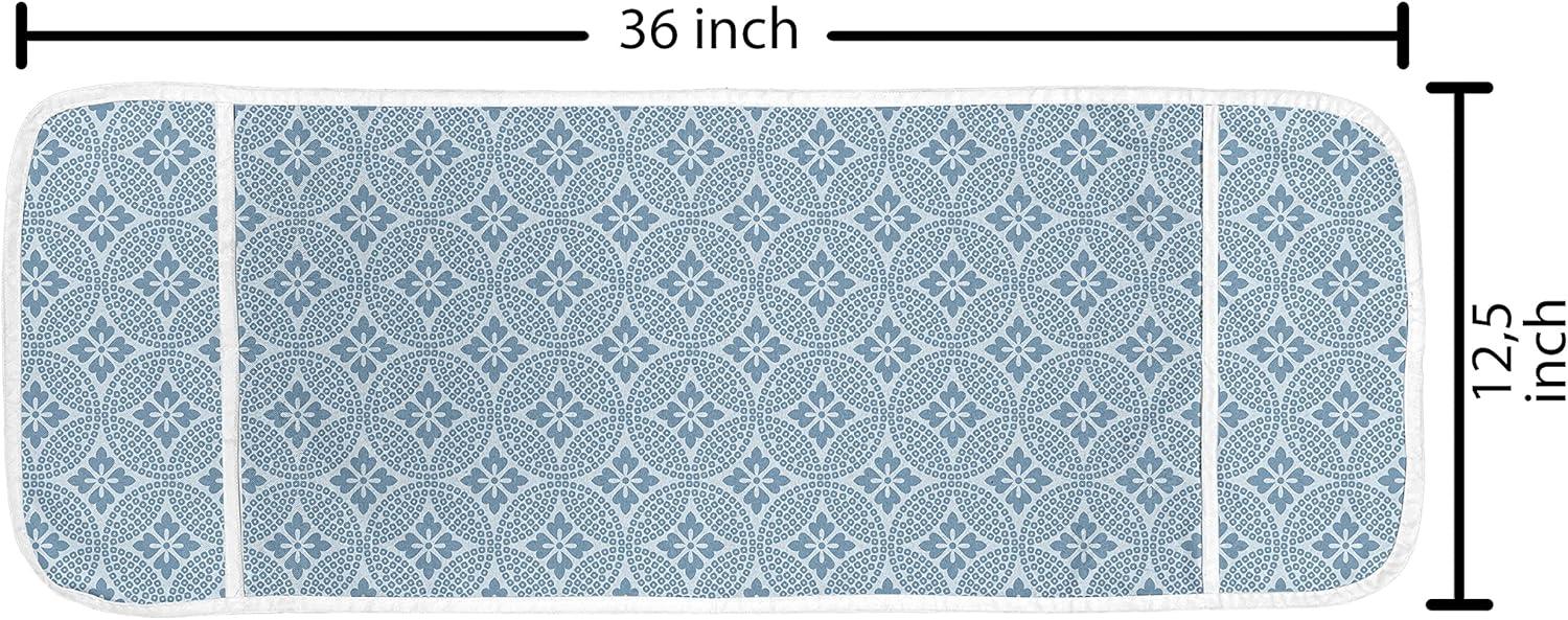 imageAmbesonne Valentines Microwave Oven Cover Romantic Feelings Illustration with Hearts and Flowers Valentines Day Water Resistant Organizer with Pockets for Kitchen 36 x 12 Dark Coral WhiteSlate Blue Pale Blue
