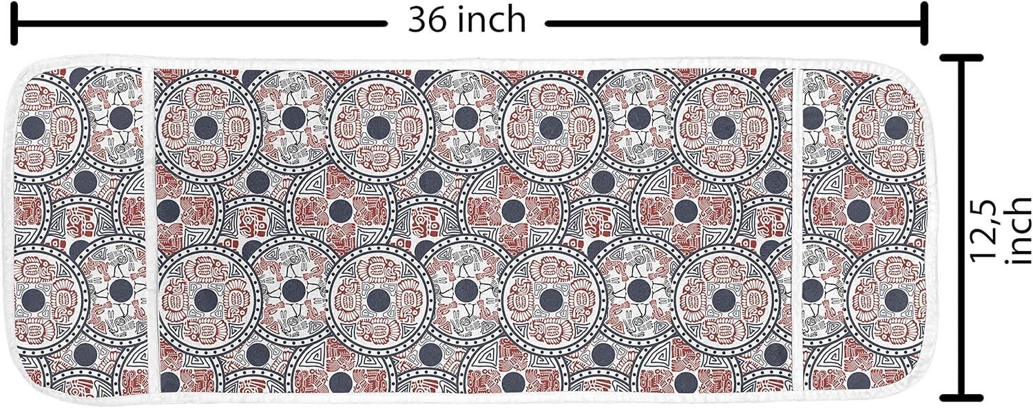 imageAmbesonne Valentines Microwave Oven Cover Romantic Feelings Illustration with Hearts and Flowers Valentines Day Water Resistant Organizer with Pockets for Kitchen 36 x 12 Dark Coral WhiteVermilion Dark Blue