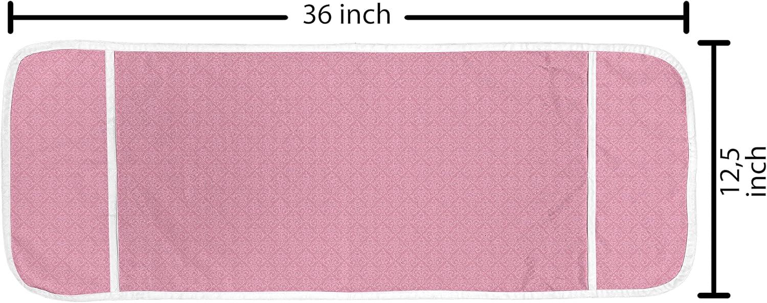 imageAmbesonne Valentines Microwave Oven Cover Romantic Feelings Illustration with Hearts and Flowers Valentines Day Water Resistant Organizer with Pockets for Kitchen 36 x 12 Dark Coral WhitePink Pale Pink
