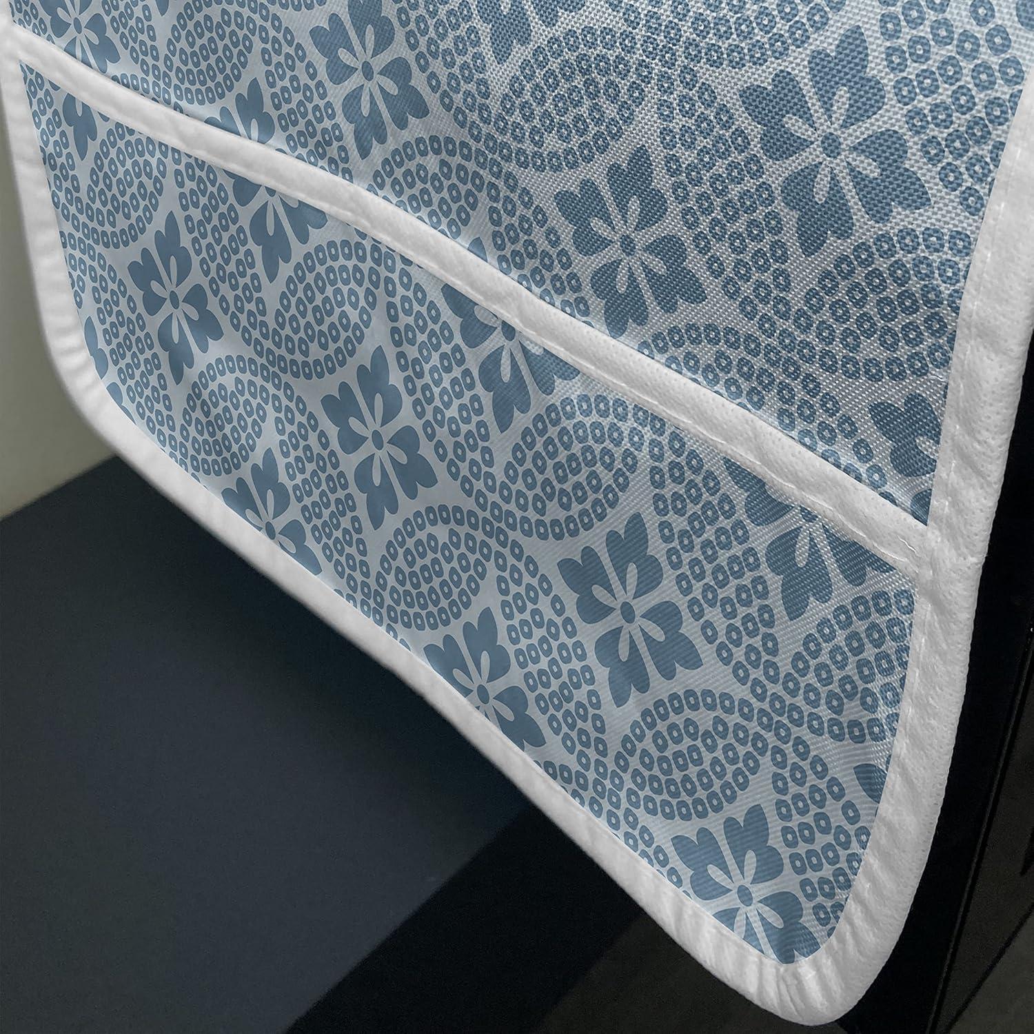imageAmbesonne Valentines Microwave Oven Cover Romantic Feelings Illustration with Hearts and Flowers Valentines Day Water Resistant Organizer with Pockets for Kitchen 36 x 12 Dark Coral WhiteSlate Blue Pale Blue