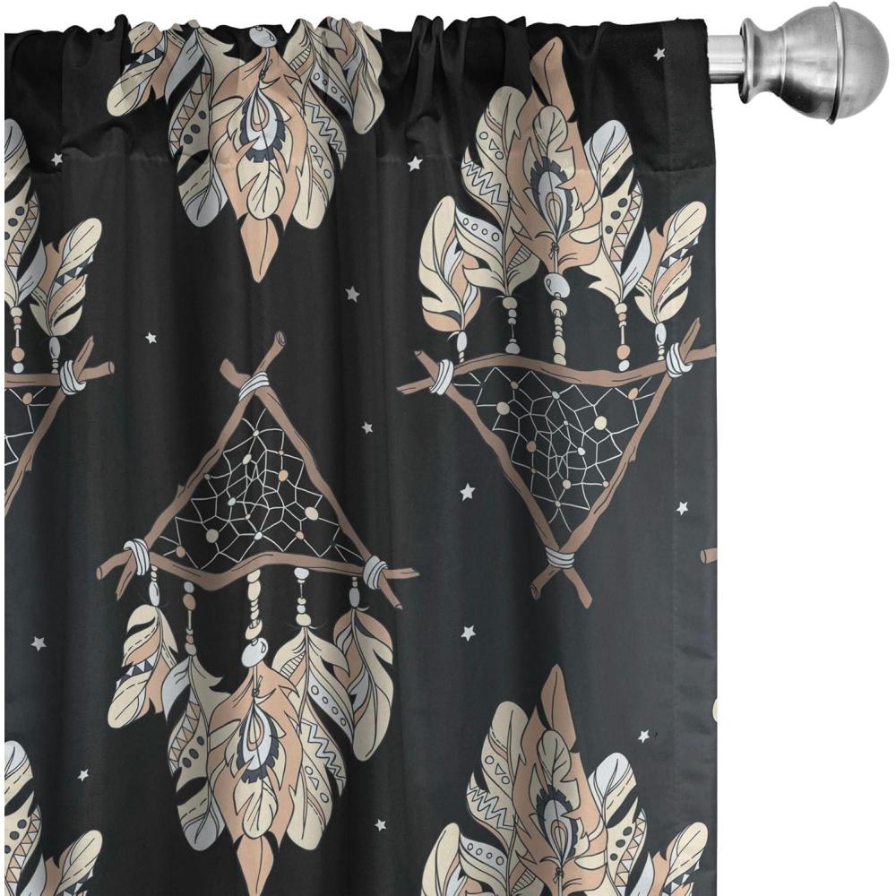 imageAmbesonne Floral Curtains Romantic Valentines Day Theme Overlapping Simplistic Rose Flowers Art Window Treatments 2 Panel Set for Living Room Bedroom Pair of  28 x 84 Pale Salmon and BlushPastel Brown Cream Grey
