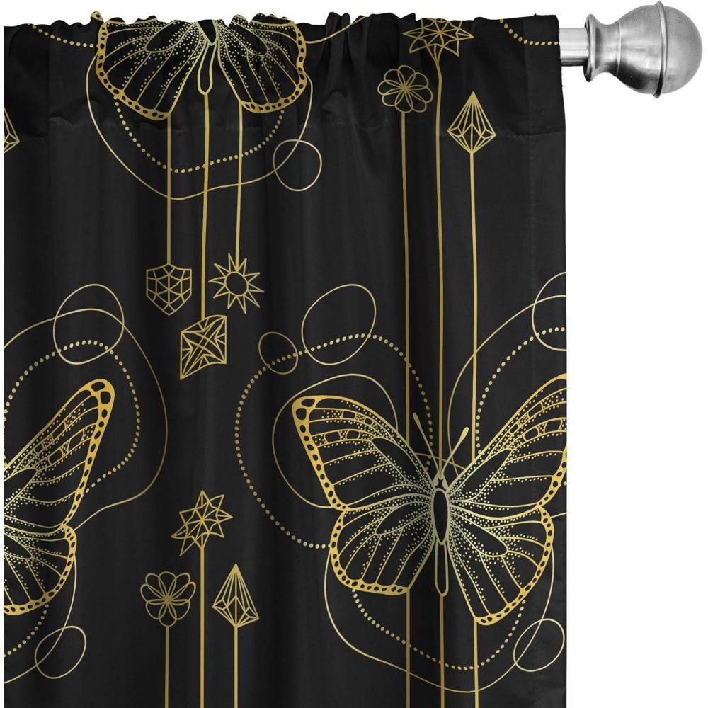imageAmbesonne Floral Curtains Valentines Day Theme Grunge Style Repetitive Rose Flowers Abstract Window Treatments 2 Panel Set for Living Room Bedroom Pair of 28 x 84 Pale Fuchsia and SepiaCharcoal Grey and Dark Yellow