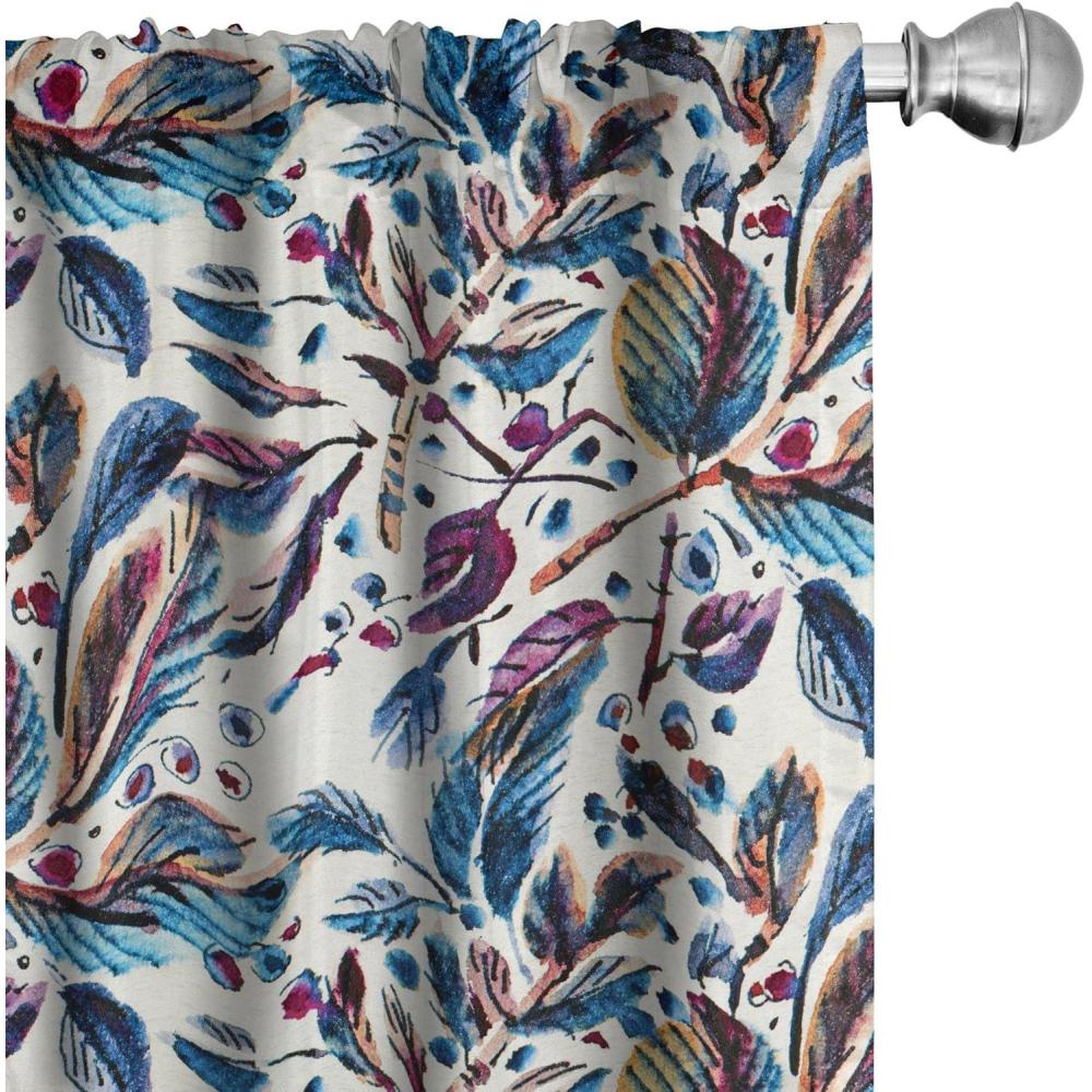 imageAmbesonne Floral Curtains Valentines Day Theme Grunge Style Repetitive Rose Flowers Abstract Window Treatments 2 Panel Set for Living Room Bedroom Pair of 28 x 84 Pale Fuchsia and SepiaMaroon and Dark Blue Grey