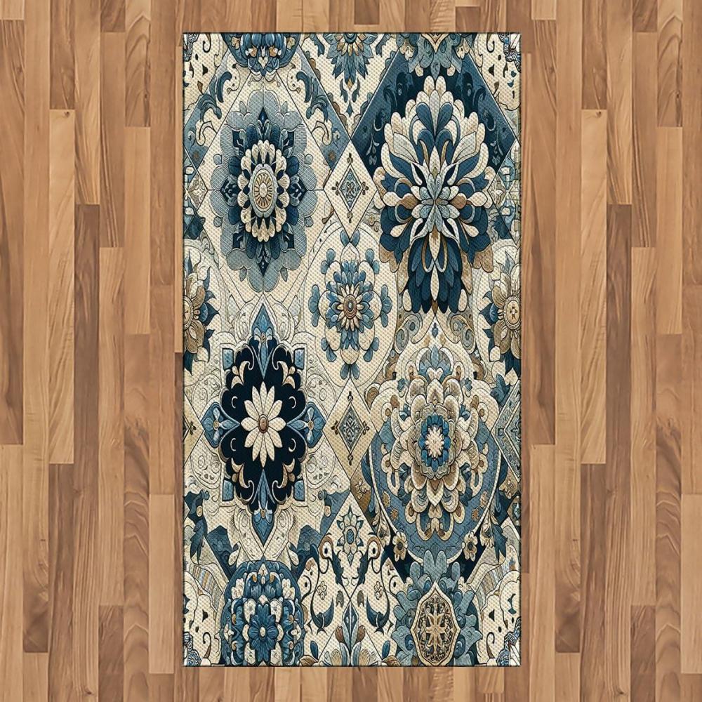 imageAmbesonne Floral Heart Area Rug Tenderness of Romantic Garden Ivy Branches and Roses Valentines Day Flat Woven Accent Rug for Living Room Bedroom Dining Room 2 6 x 5 Laurel Green and PinkOff White Cadet Blue