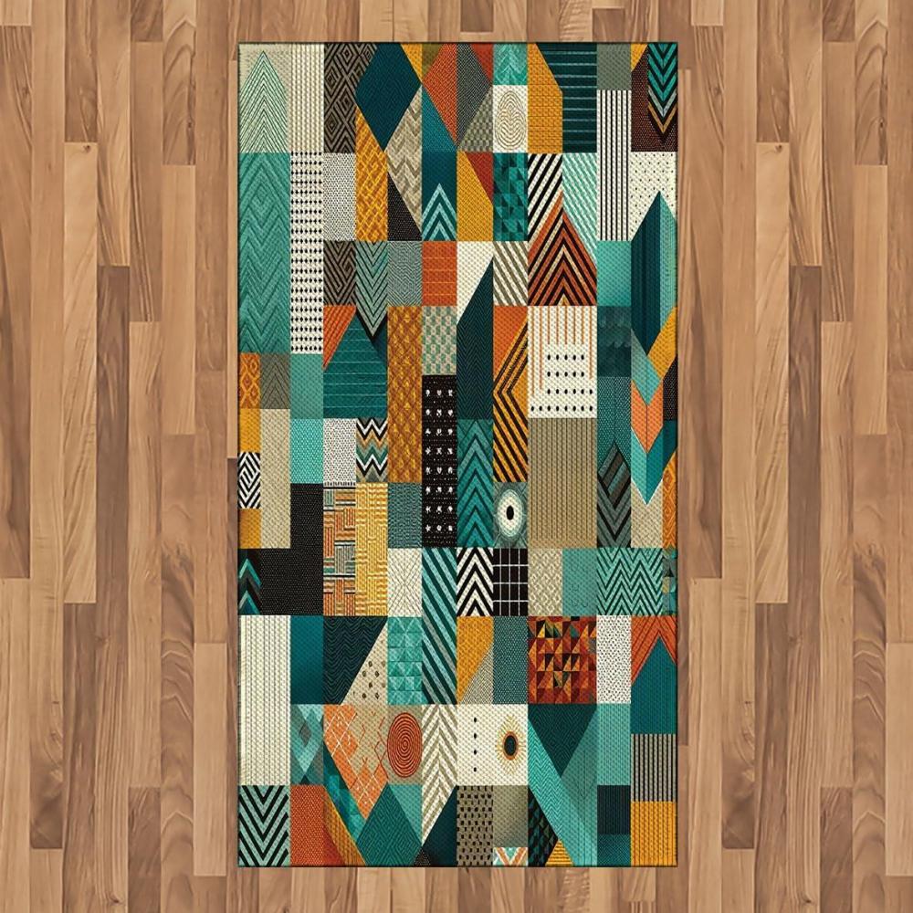 imageAmbesonne Floral Heart Area Rug Tenderness of Romantic Garden Ivy Branches and Roses Valentines Day Flat Woven Accent Rug for Living Room Bedroom Dining Room 2 6 x 5 Laurel Green and PinkTeal Orange Multicolor