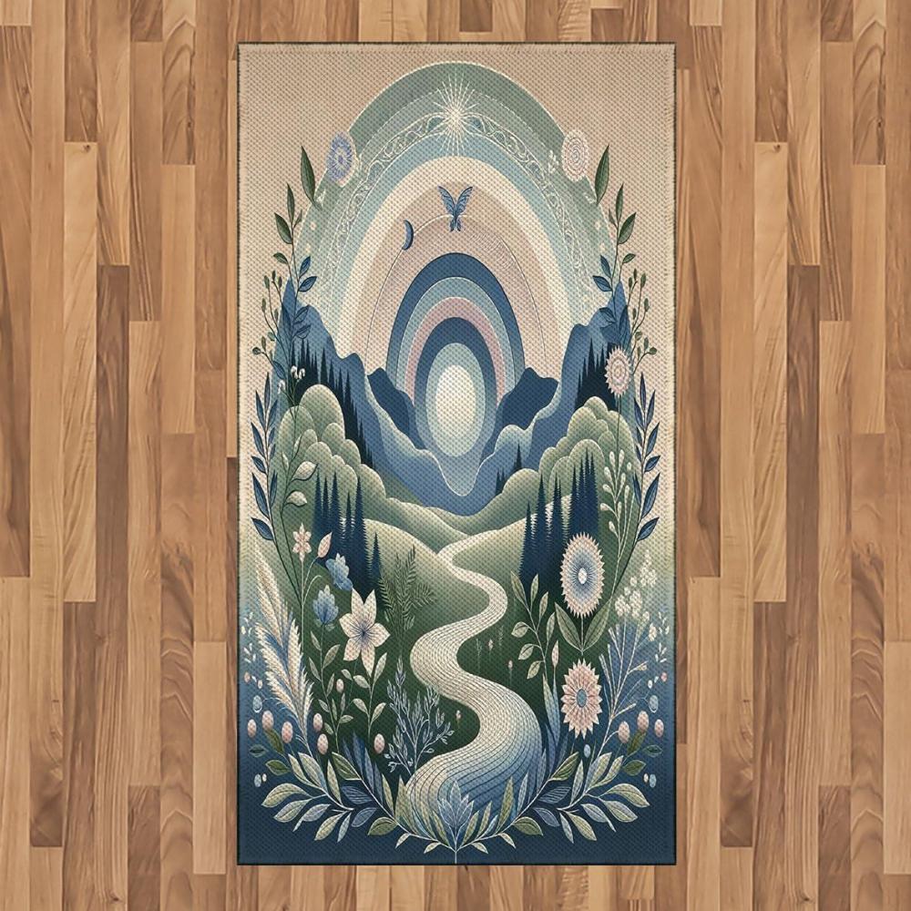 imageAmbesonne Floral Heart Area Rug Tenderness of Romantic Garden Ivy Branches and Roses Valentines Day Flat Woven Accent Rug for Living Room Bedroom Dining Room 2 6 x 5 Laurel Green and PinkSlate Blue Reseda Green