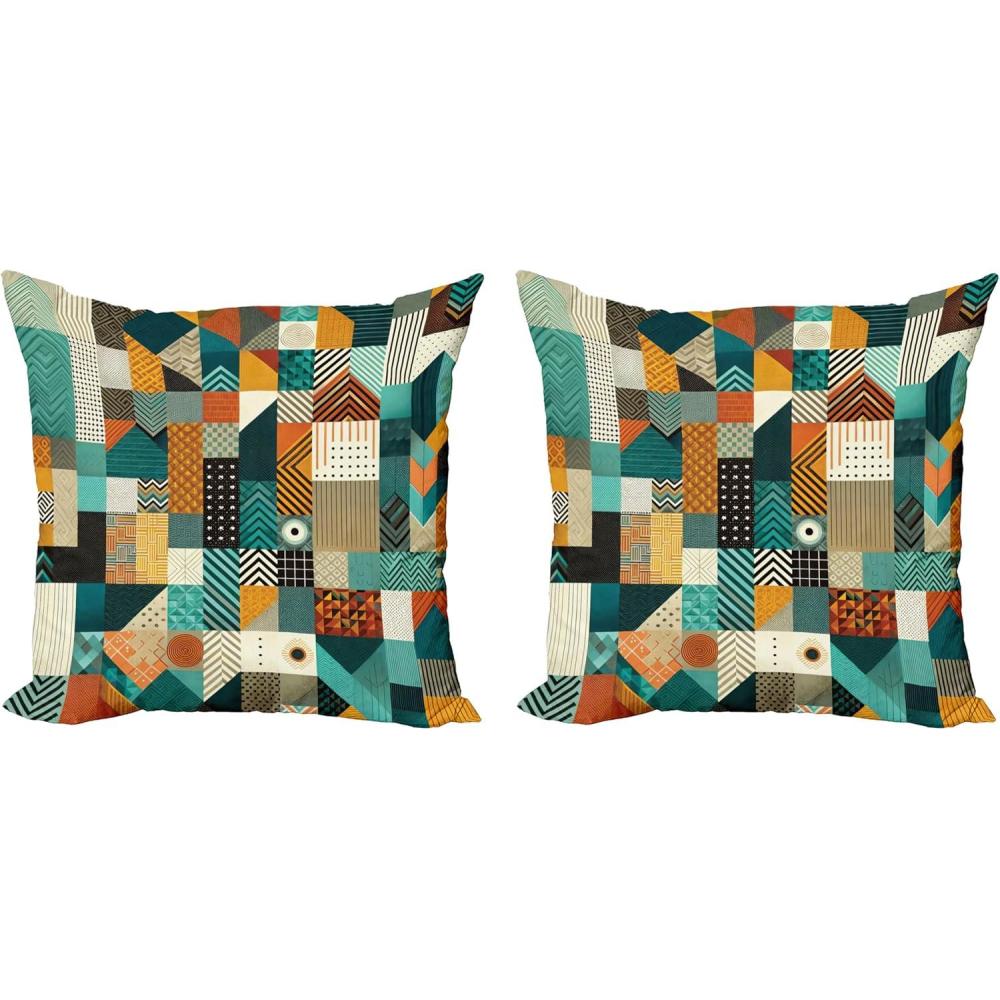 imageAmbesonne Floral Heart Decorative Throw Pillow Case Pack of 2 Tenderness of Romantic Garden Ivy Branches and Roses Valentines Day Couch Bedroom Living Room Cushion Cover 16 Laurel Green and PinkTeal Orange Multicolor
