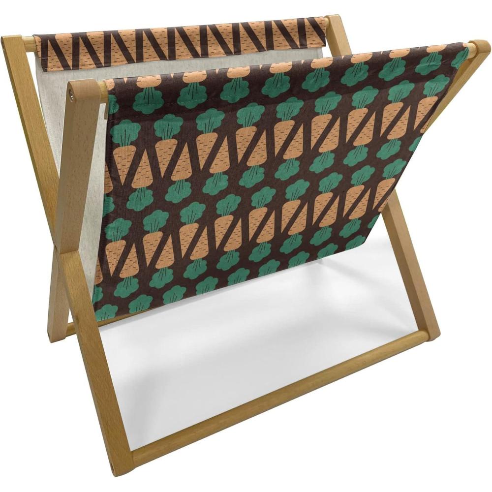 imageAmbesonne Heart Magazine and Book Holder Valentines Days Theme Romance Pattern in Simplistic Style Rhythmic Decorative Floor Rack Organizer for Living Room 22x19 Pale Pink Dark TaupeDark Brown Jade Green