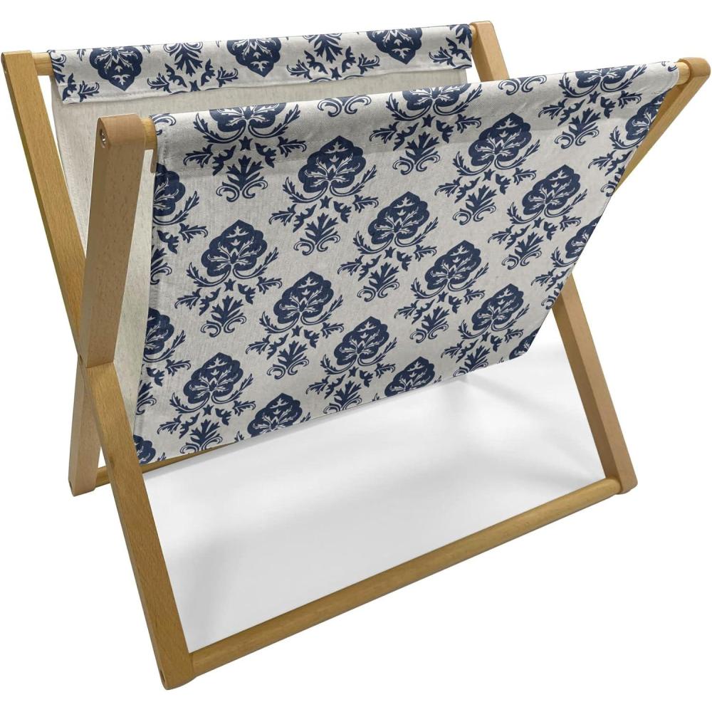 imageAmbesonne Heart Magazine and Book Holder Valentines Days Theme Romance Pattern in Simplistic Style Rhythmic Decorative Floor Rack Organizer for Living Room 22x19 Pale Pink Dark TaupeEggshell Violet Blue