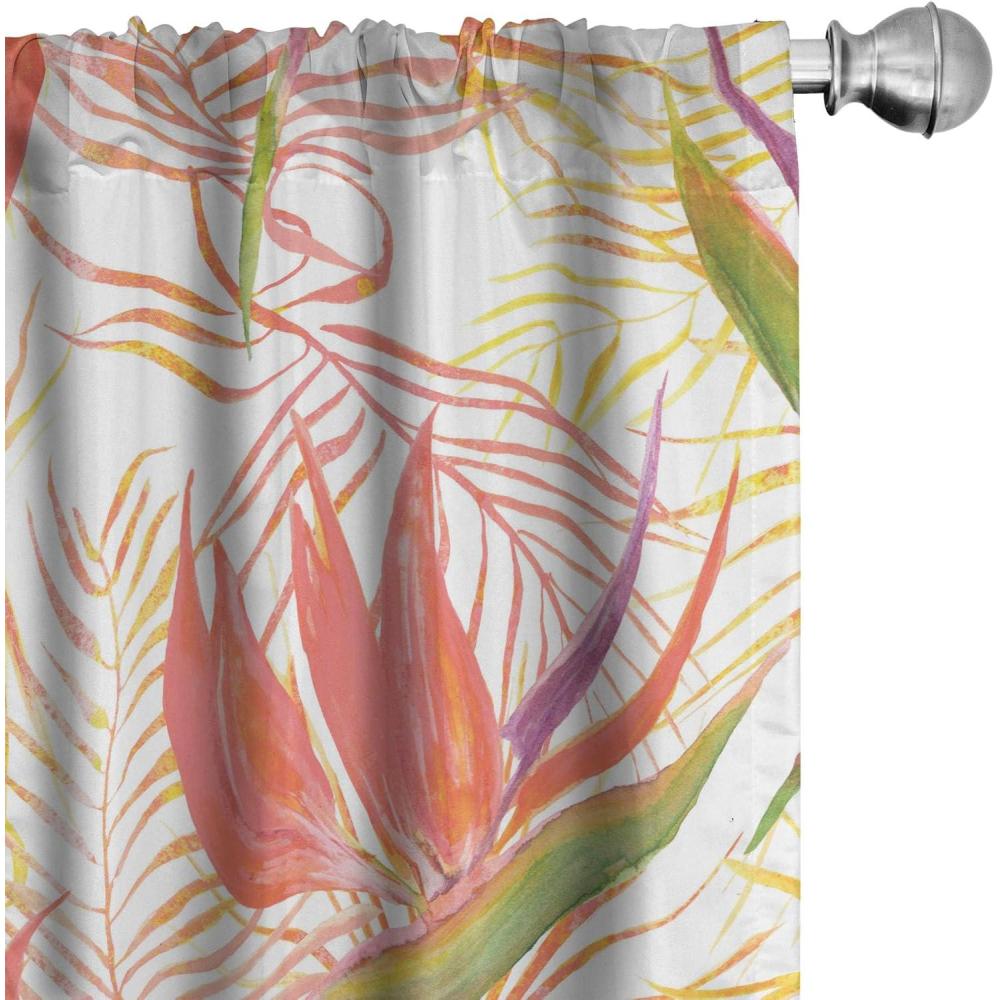 imageAmbesonne Valentines Day Curtains Simple Grunge Design Line Hearts Pattern on Striped Backdrop Window Treatments 2 Panel Set for Living Room Bedroom Pair of  28 x 63 Dark Coral Coral DimgrayPale Ruby Green