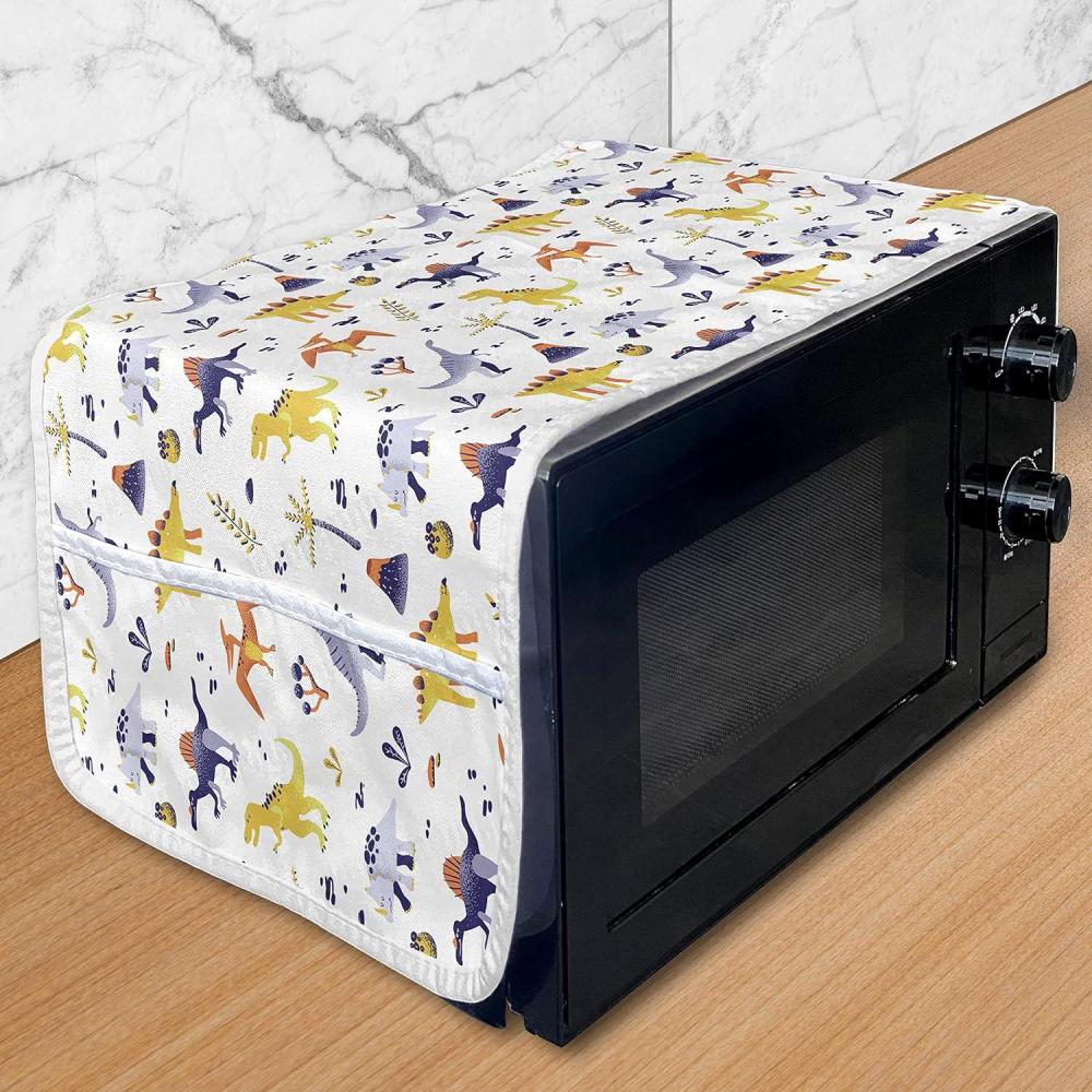 imageAmbesonne Valentines Day Microwave Oven Cover Illustration of Monochrome Triangles Forming Romantic Hearts Water Resistant Organizer with Pockets for Kitchen 36 x 12 Dark Pink and Pale PinkWhite Ceil Blue Yellow