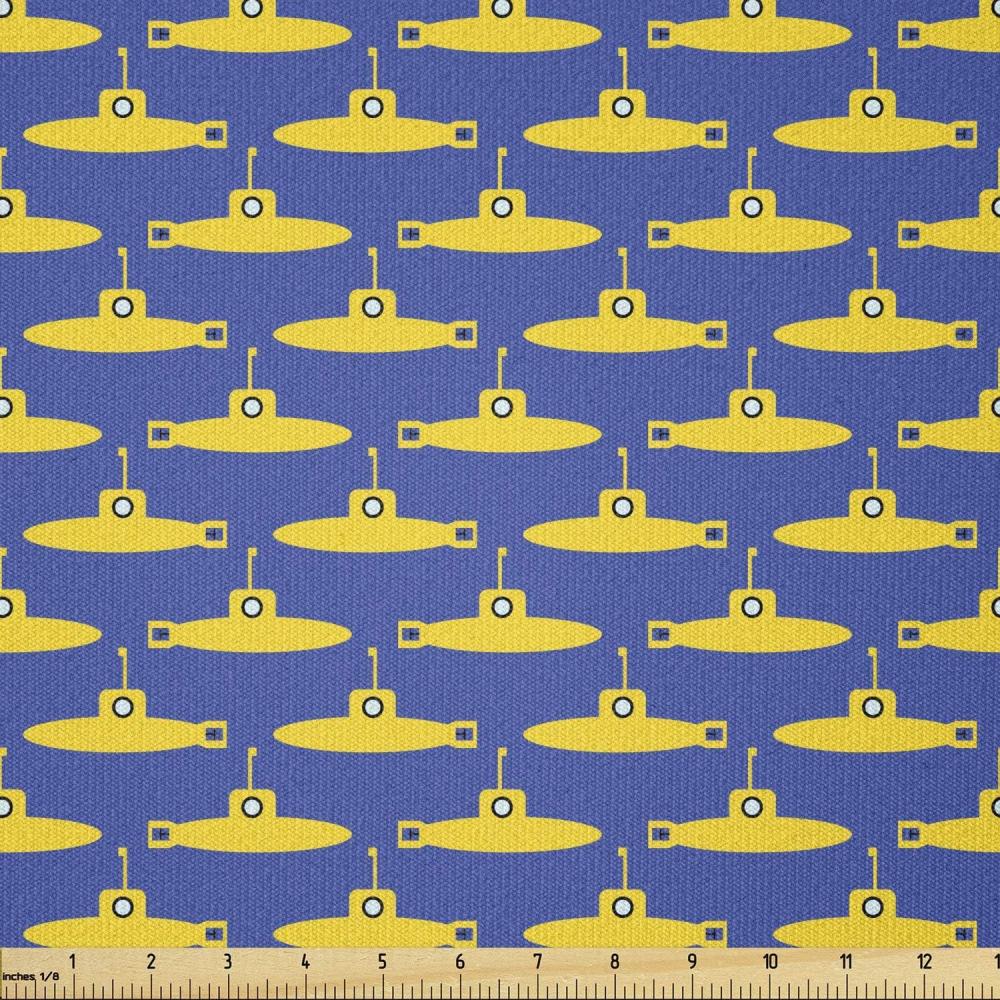 imageAmbesonne Vintage Valentine Fabric by The Yard Romantic Beauty Repetitive Pattern with Irregular Hearts Stretch Knit Fabric for Clothing Sewing and Arts Crafts 10 Yards Cream VermilionMustard Blue