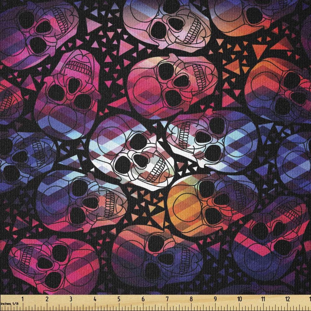 imageAmbesonne Vintage Valentine Fabric by The Yard Romantic Beauty Repetitive Pattern with Irregular Hearts Stretch Knit Fabric for Clothing Sewing and Arts Crafts 10 Yards Cream VermilionPink Blue